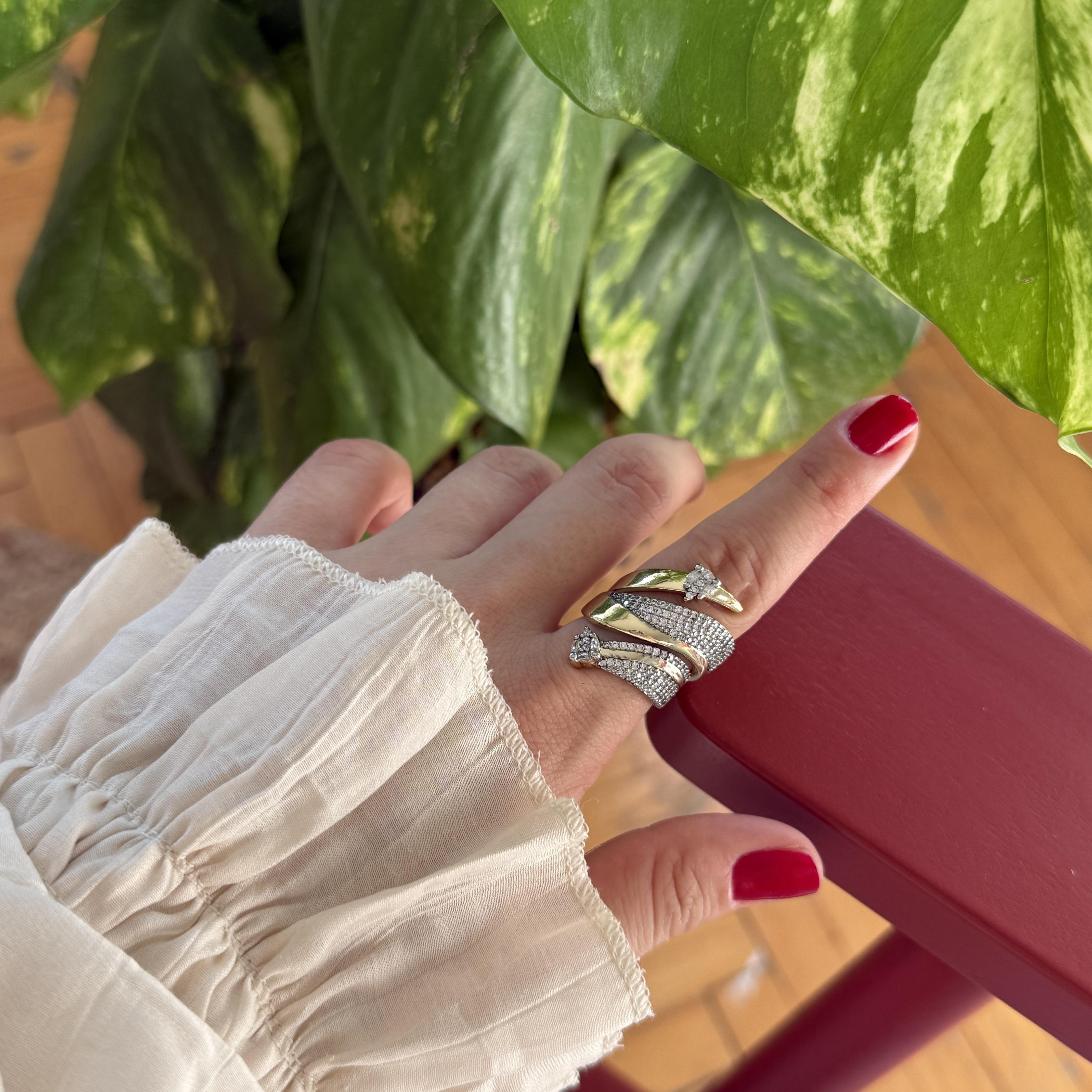 Mix Taşlı Tasarım Yüzük