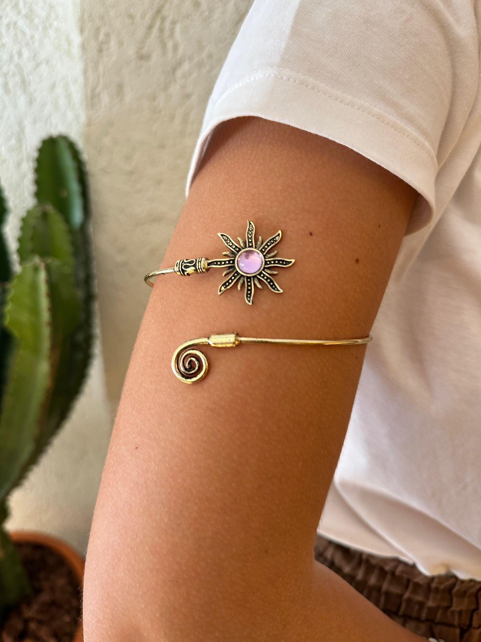 Mor Taşlı Vintage Pazu Bilekliği