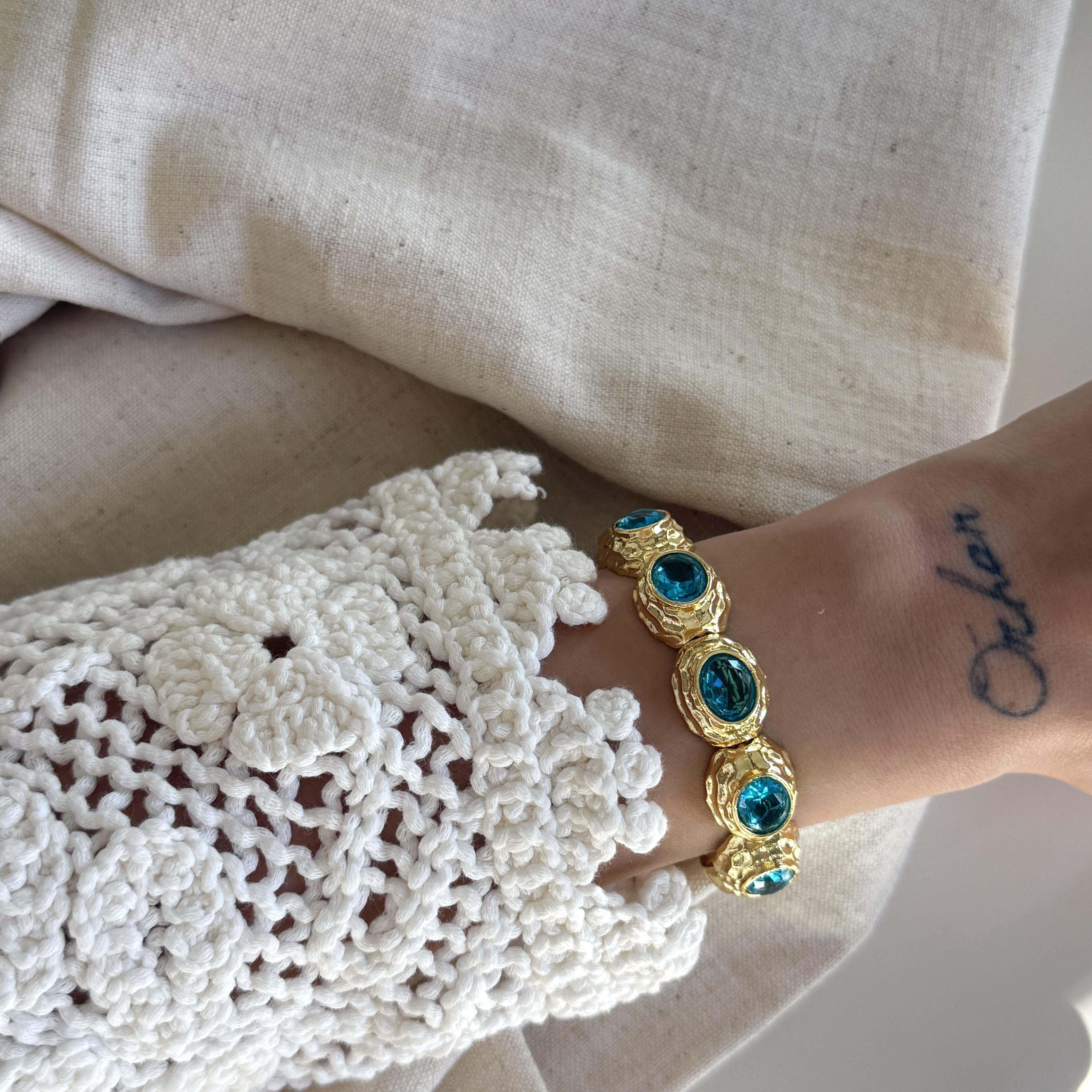 Özel Seri Oval Turkuaz Bileklik