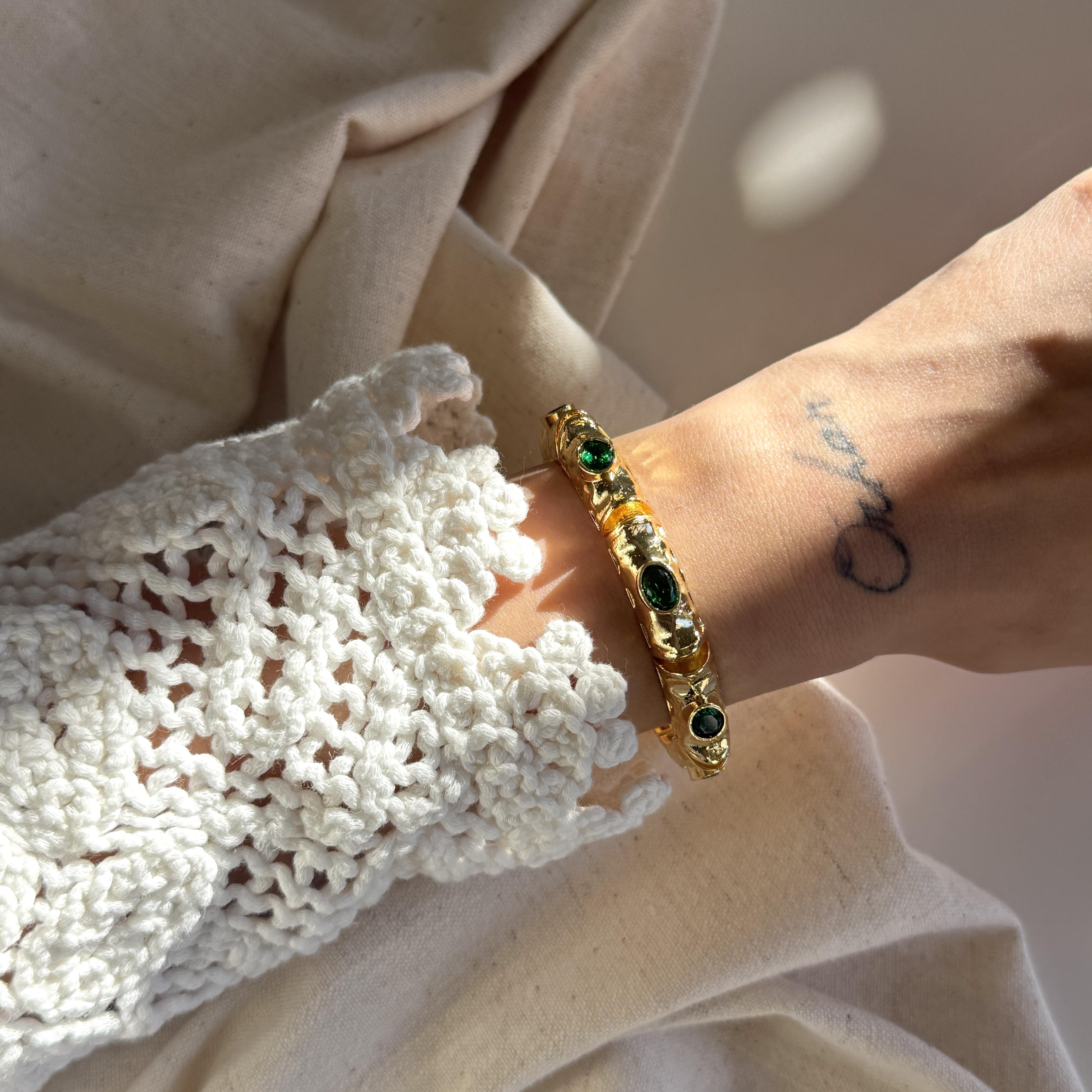 Özel Seri Yeşil Taşlı Bileklik