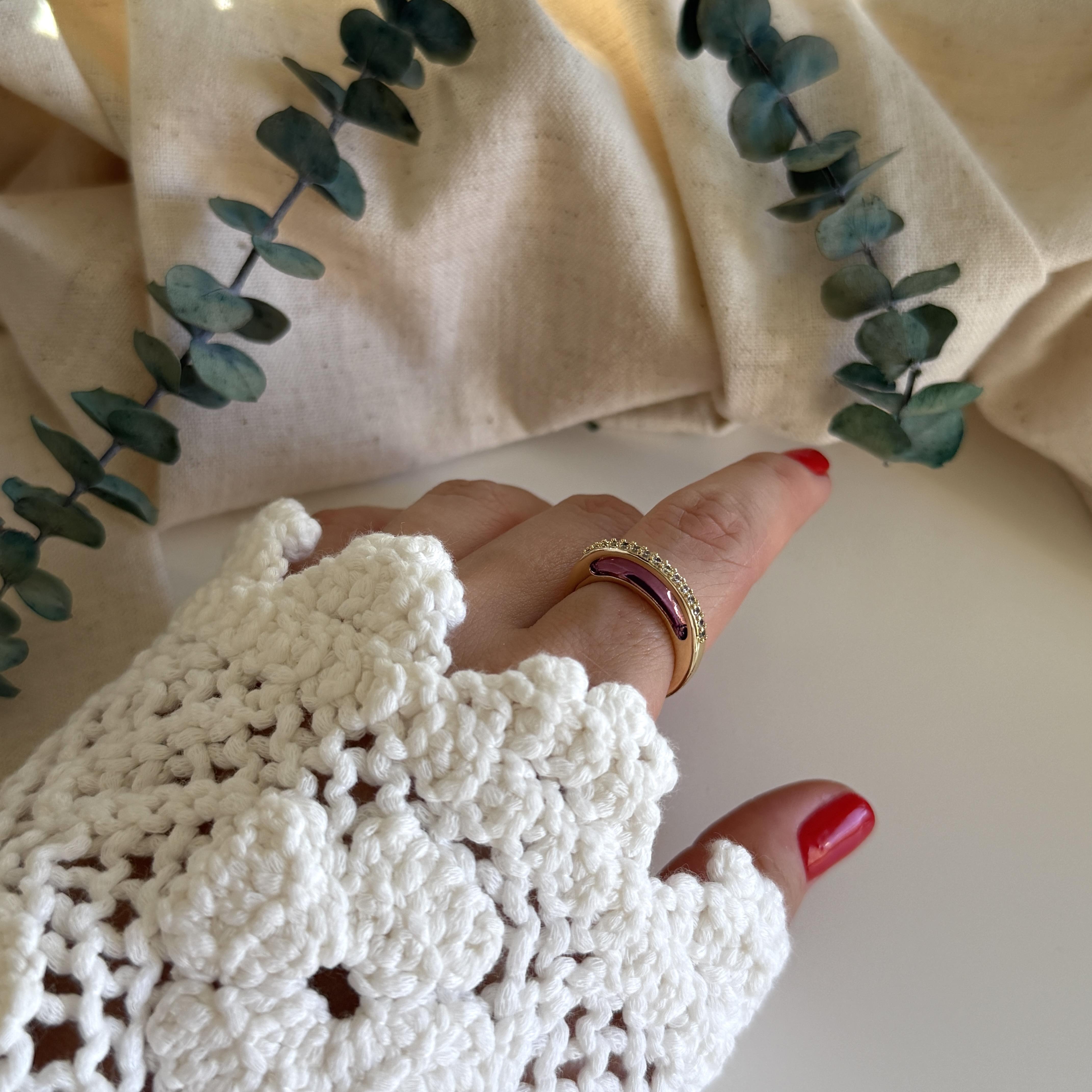 Pembe Taşlı Vintage Yüzük