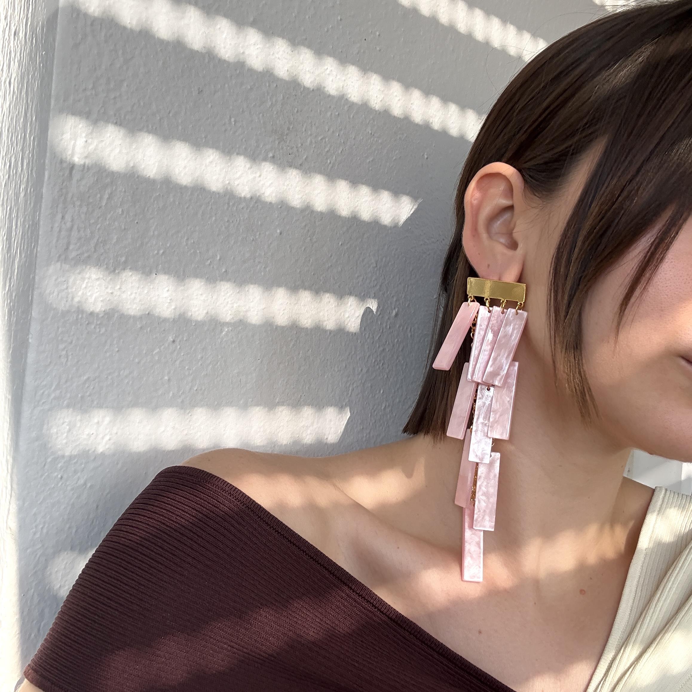 Pembe Vintage Küpe