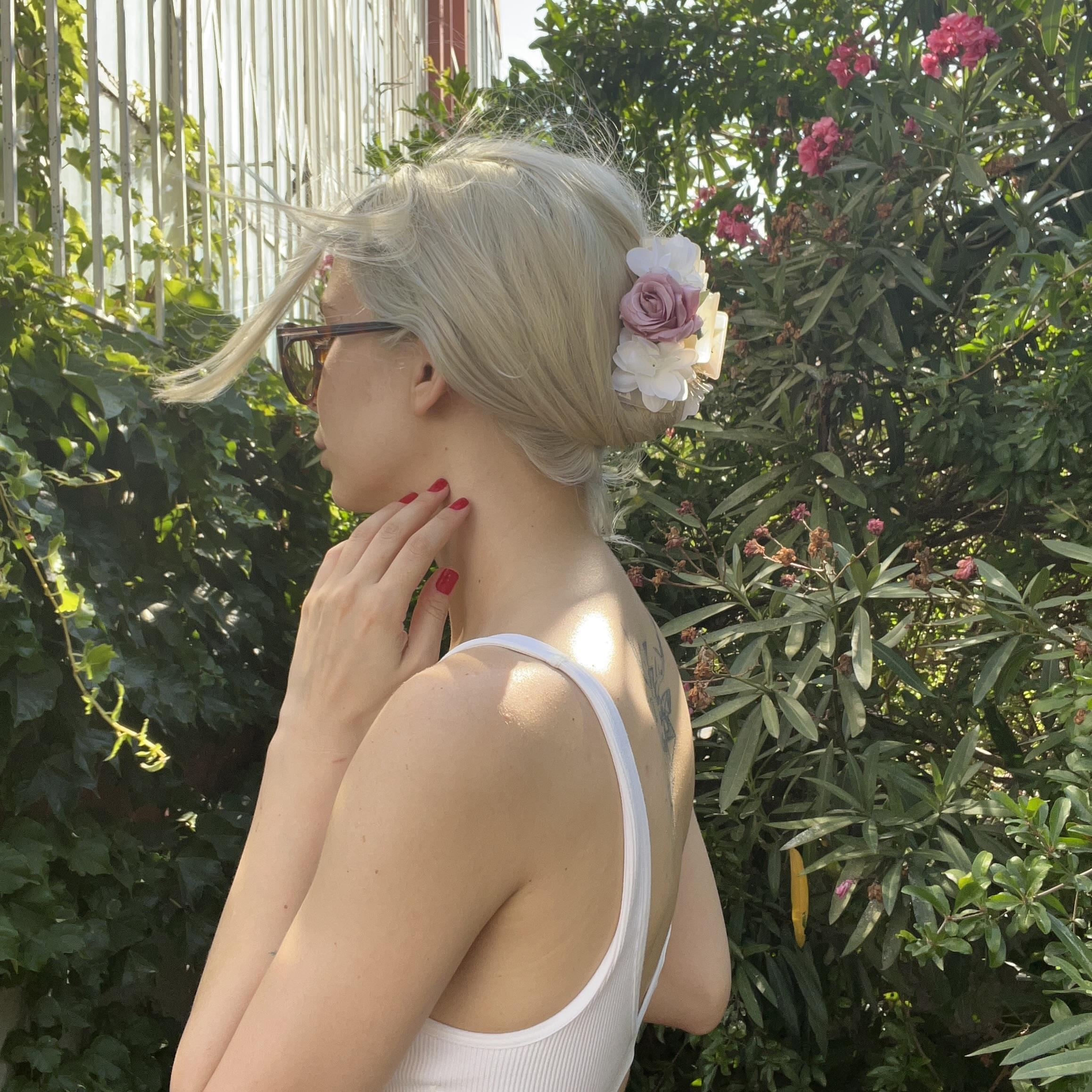 Renkli Çiçek Mandal Toka