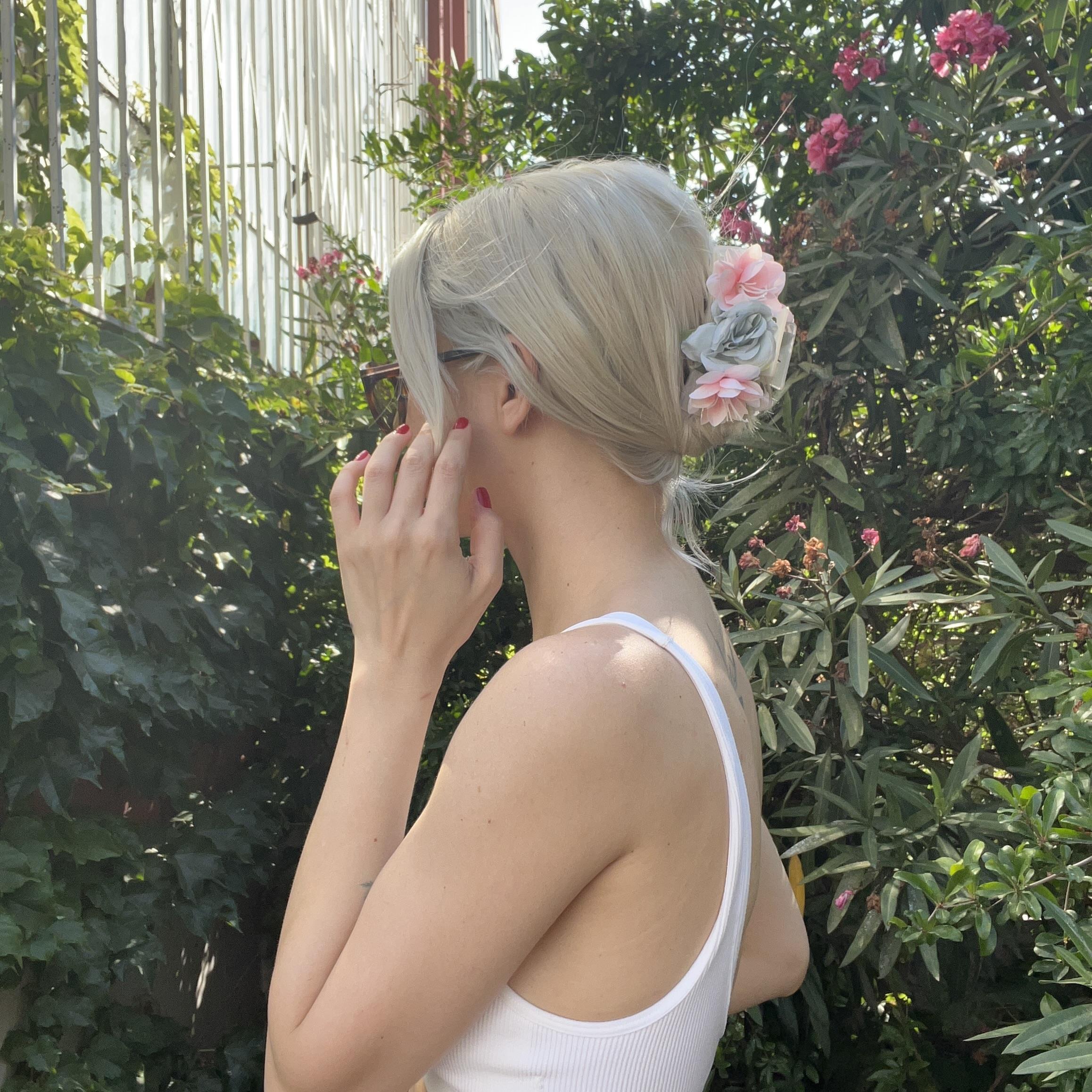 Renkli Çiçek Mandal Toka