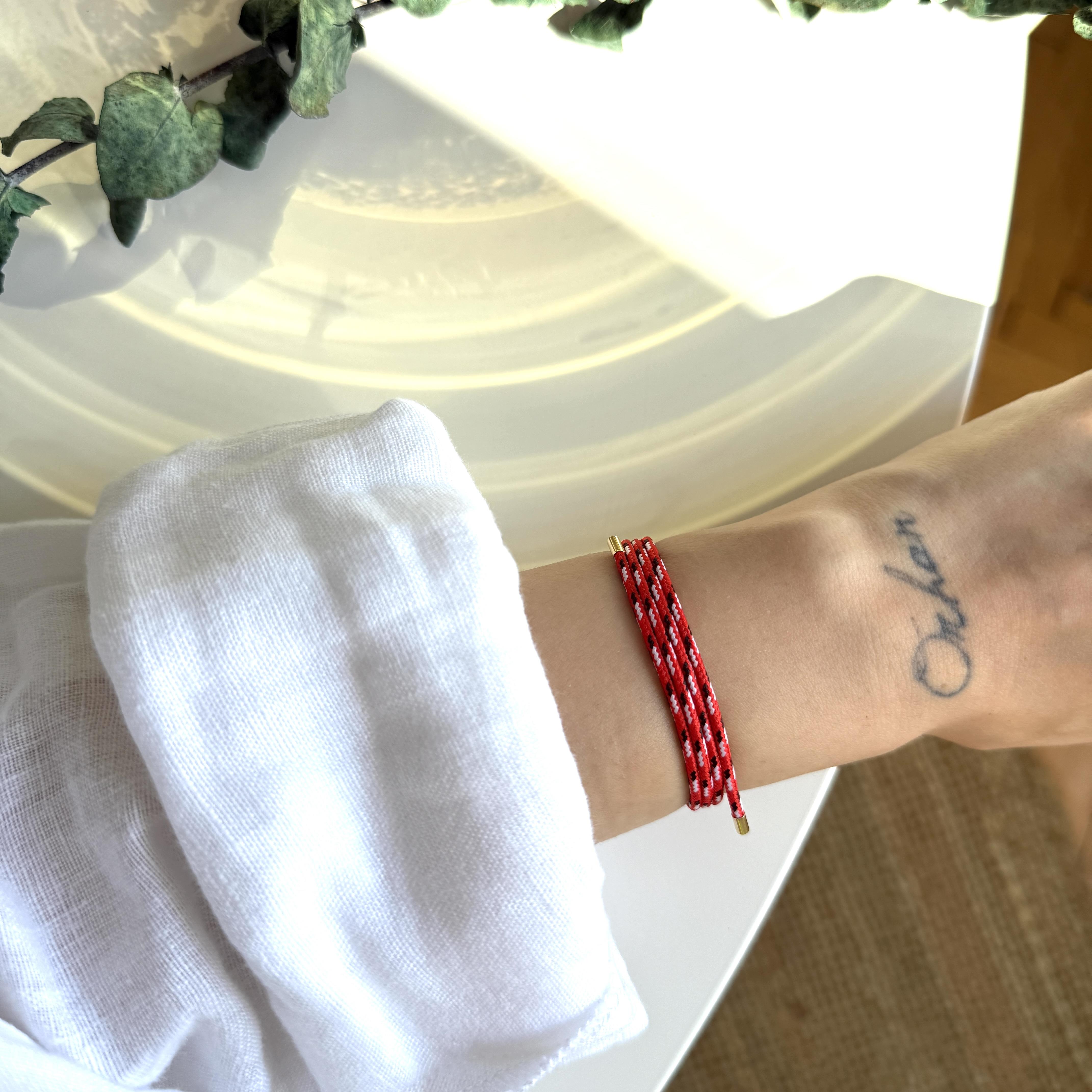 Renkli Kırmızı Mıknatıslı Bileklik&Halhal