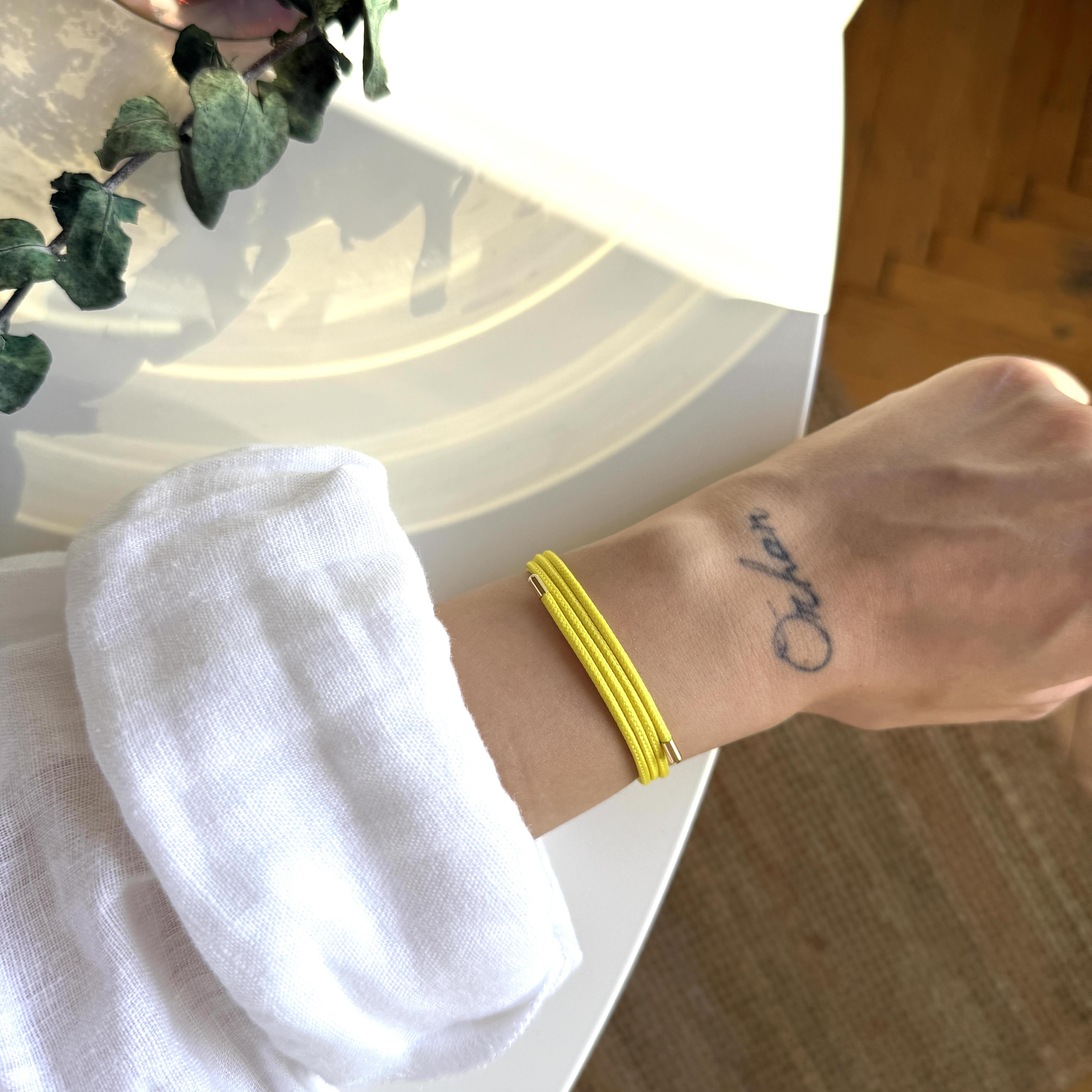 Sarı Mıknatıslı Bileklik&Halhal