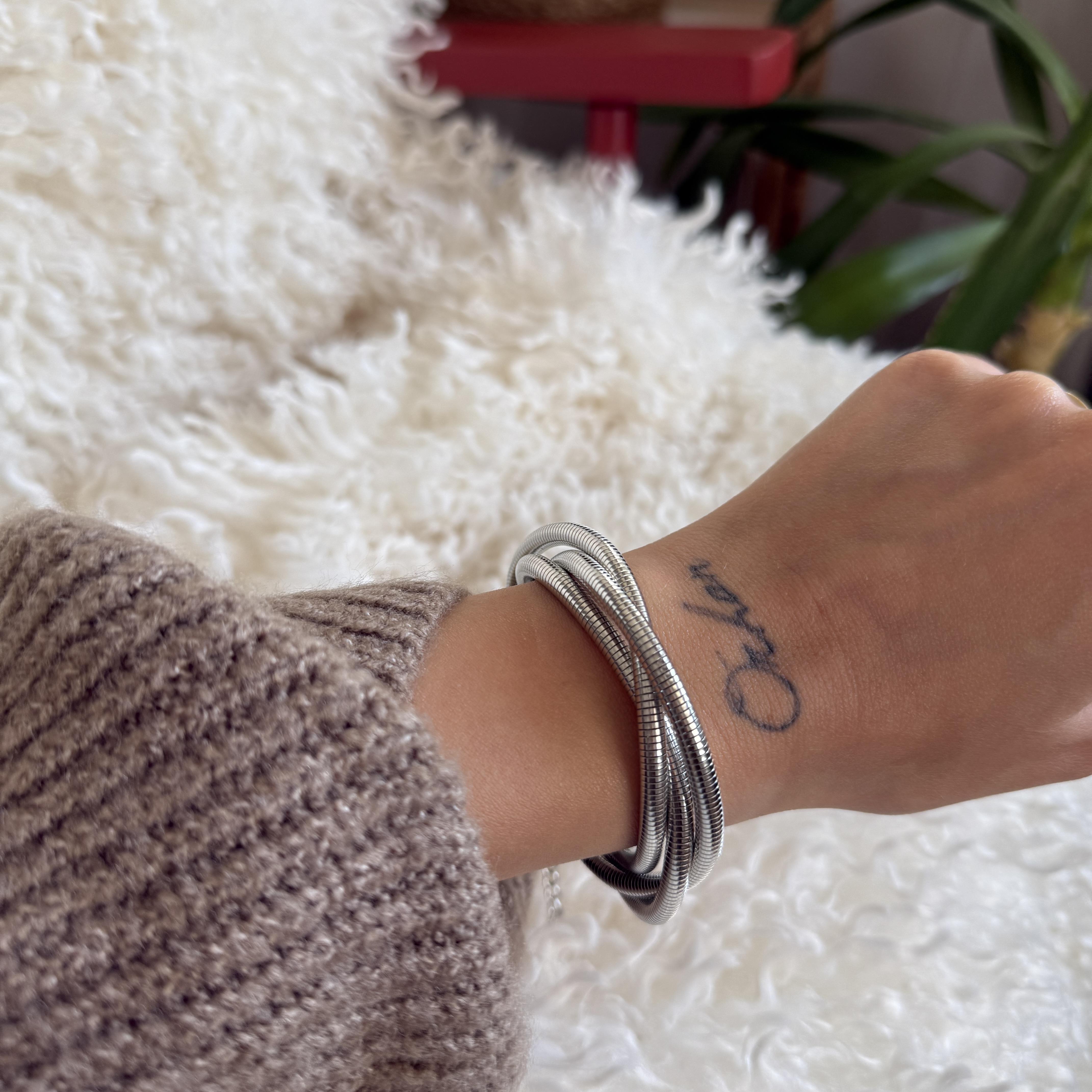 Silver 3lü Burgu Bileklik