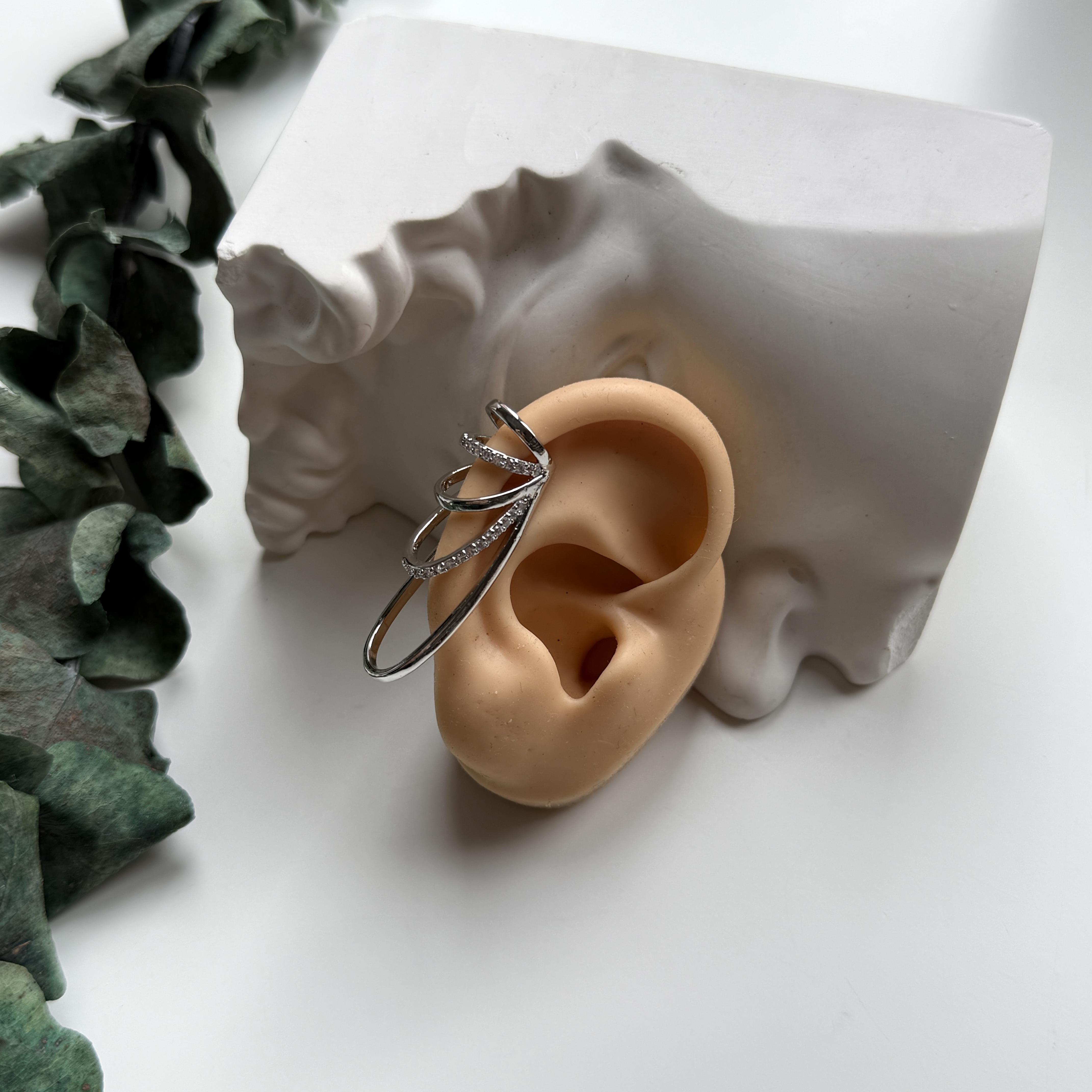 Silver Çoklu Görünüm Earcuff