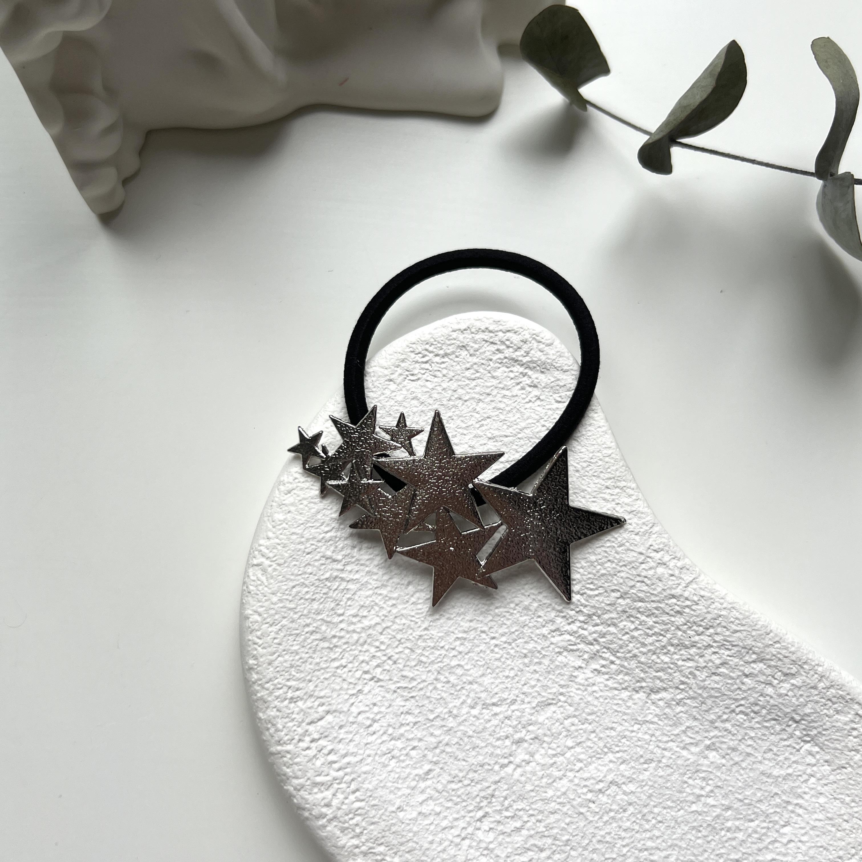 Silver Çoklu Yıldız Lastik Toka