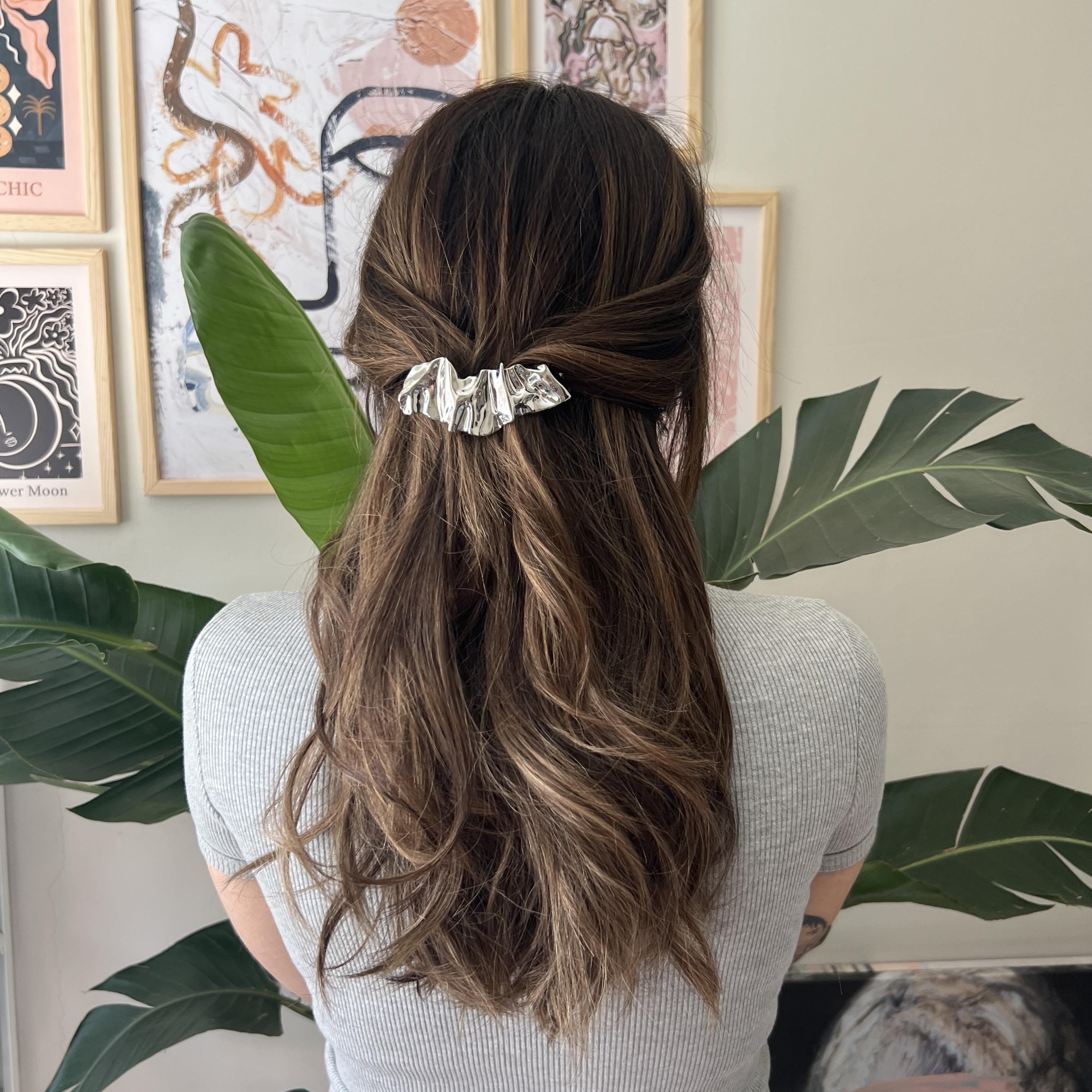 Silver Dalgalı Otomatik Toka