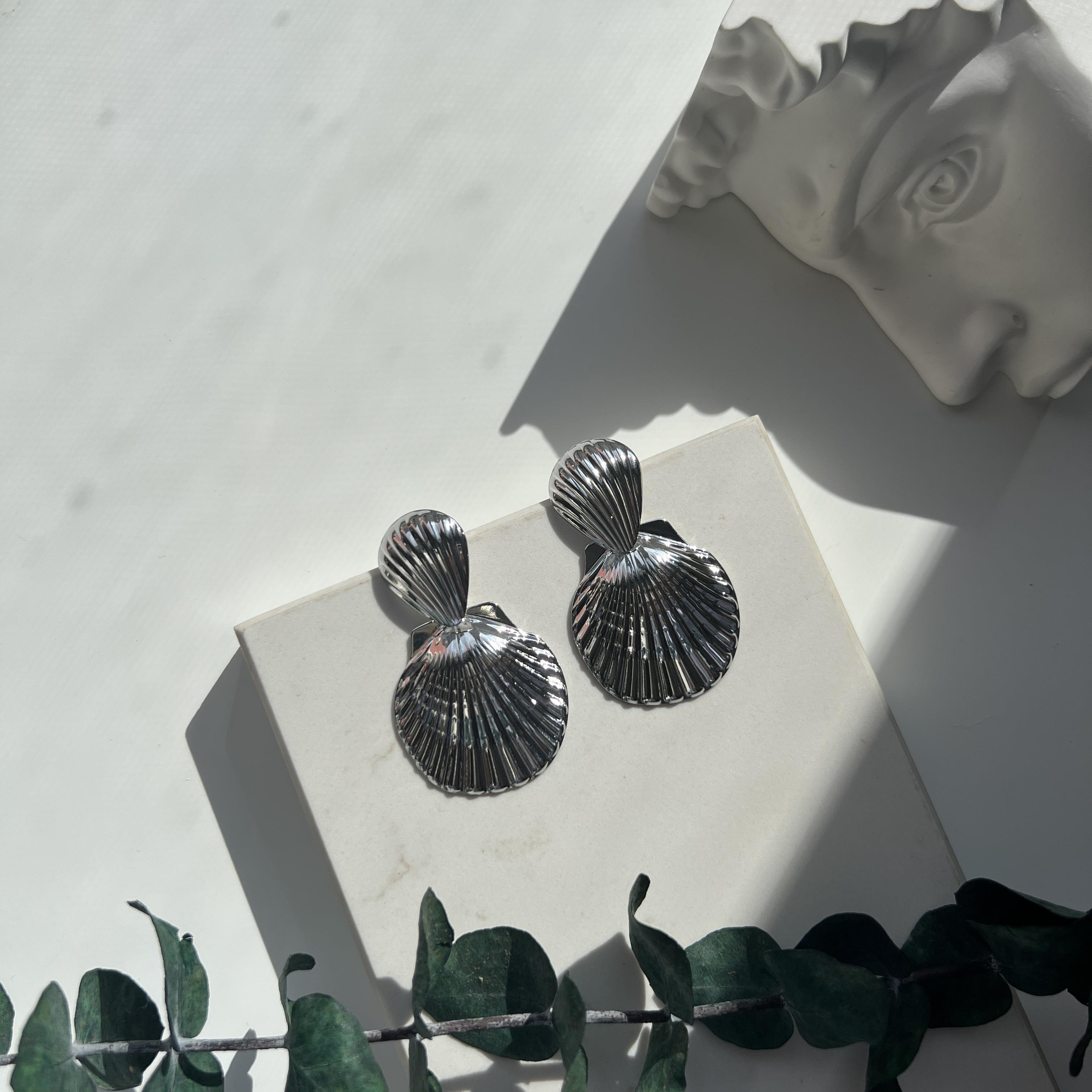 Silver Deniz Kabuğu Küpe