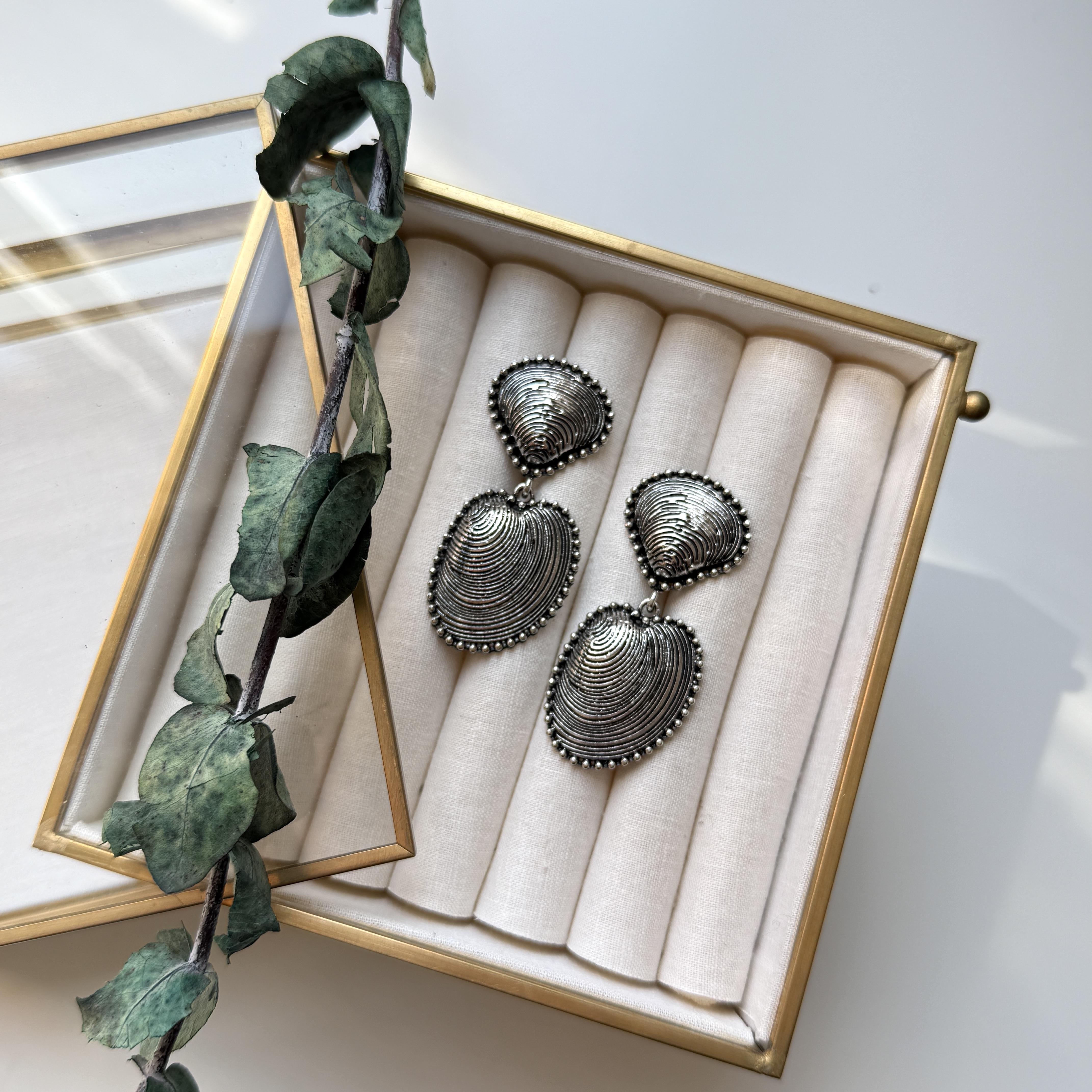 Silver Eskitme Deniz Kabuğu Küpe
