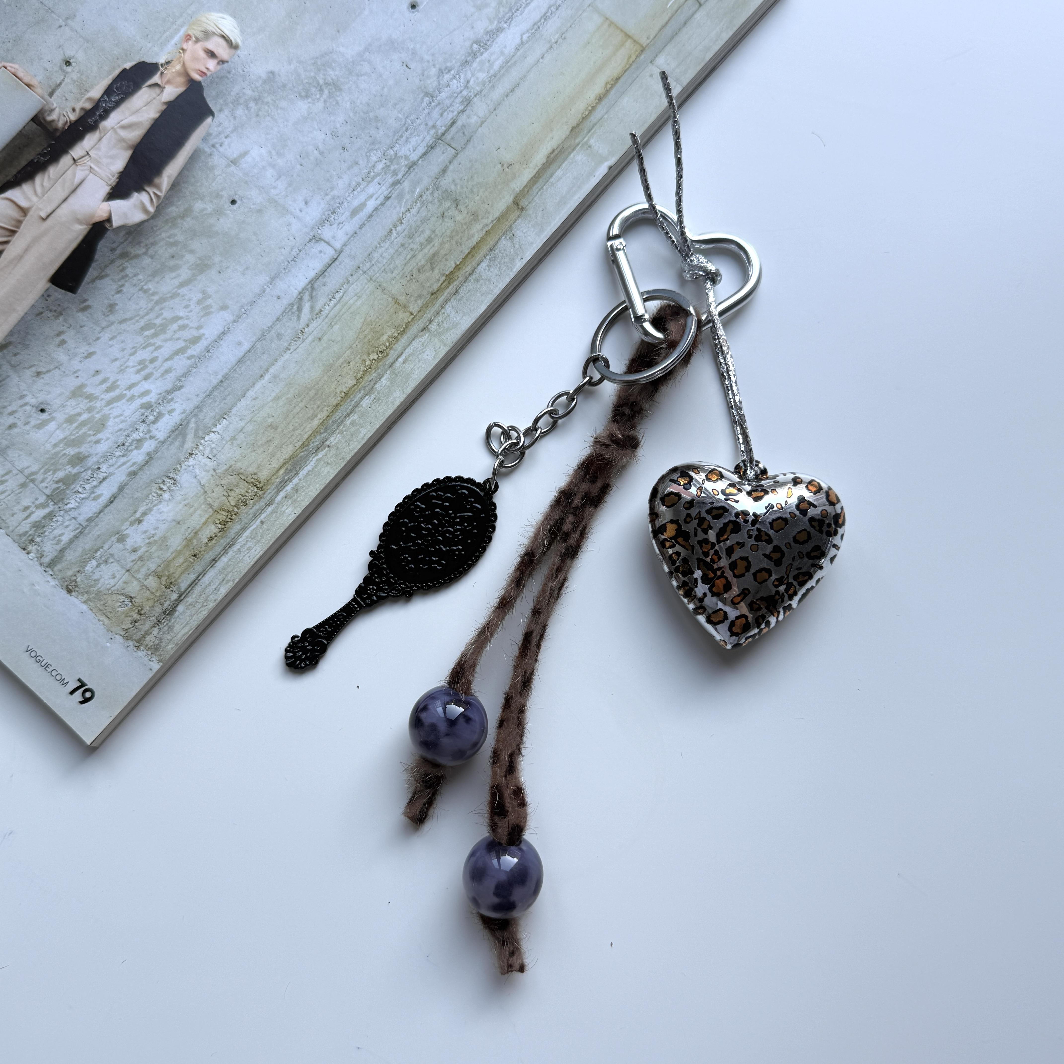 Silver Leoparlı Çanta Aksesuarı&Anahtarlık