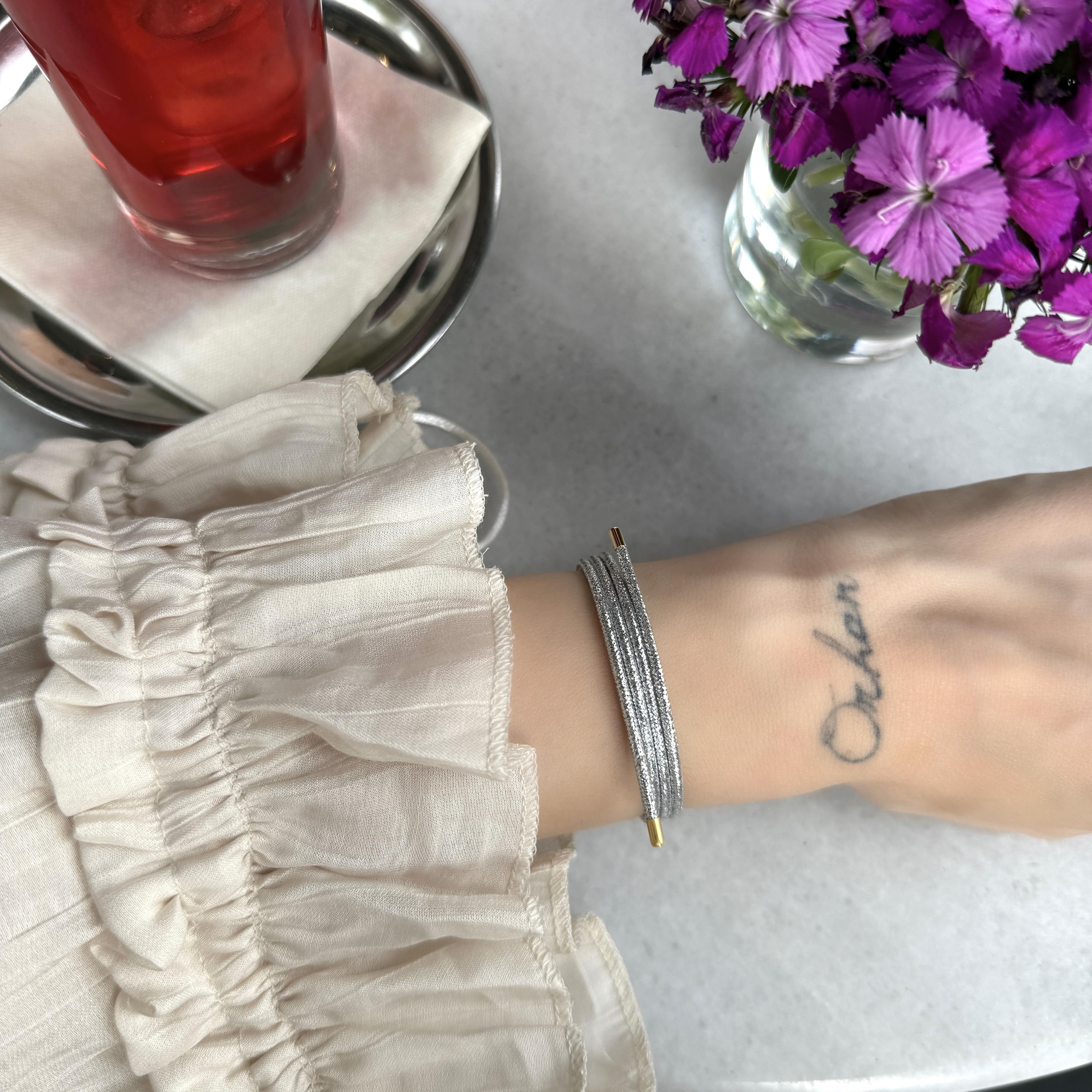 Silver Mıknatıslı Bileklik&Halhal