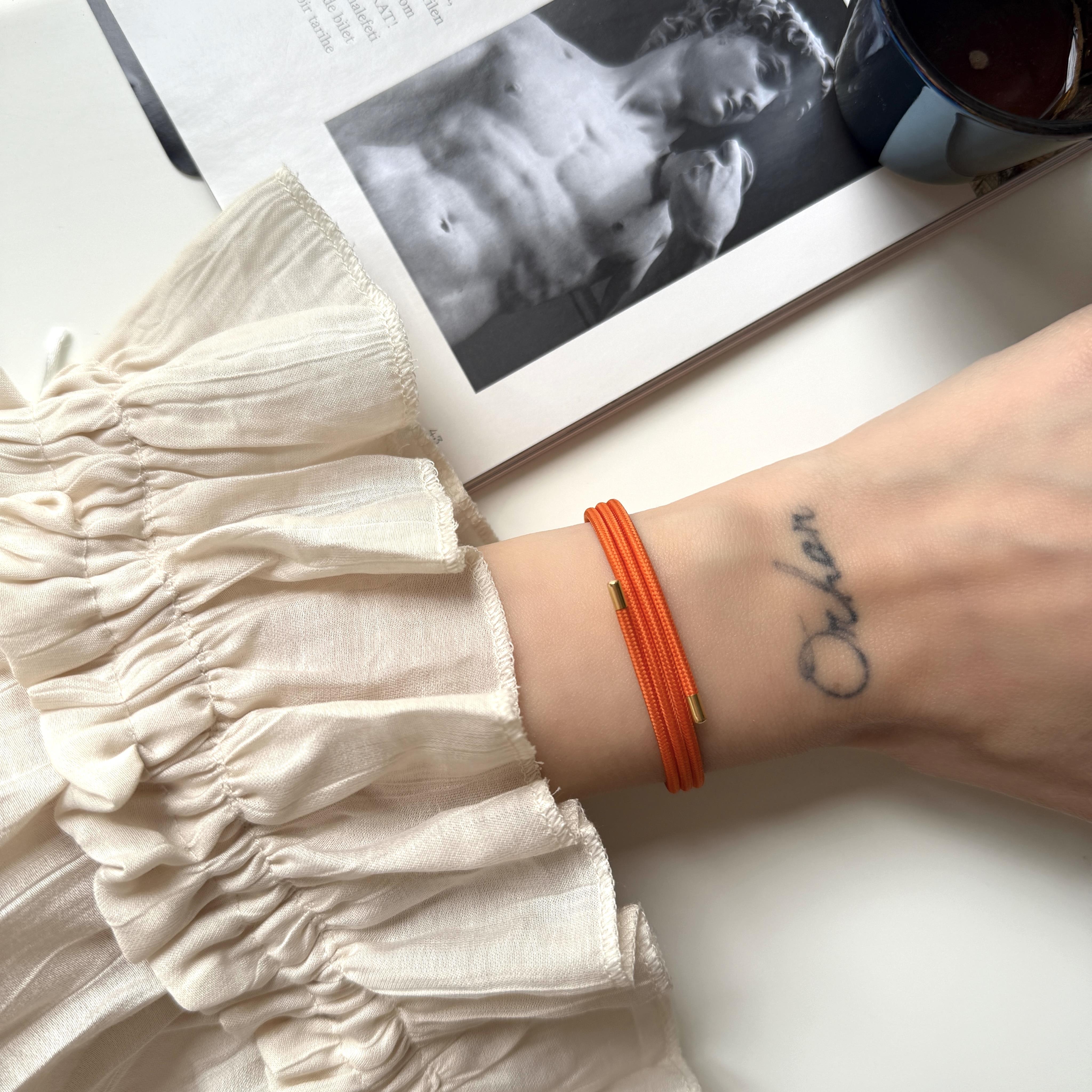 Turuncu Mıknatıslı Bileklik&Halhal