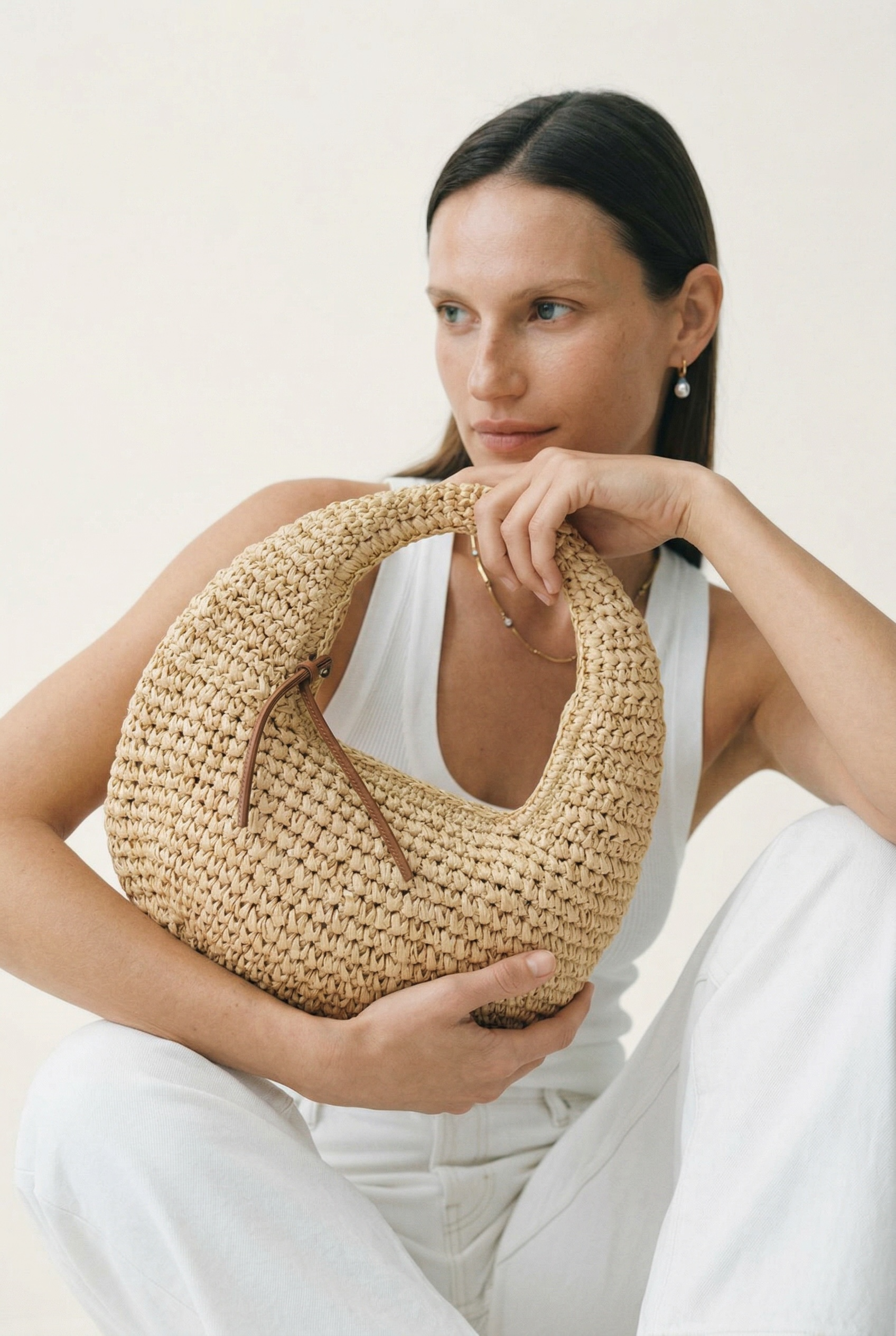 Viento Hasır Örgü Çanta