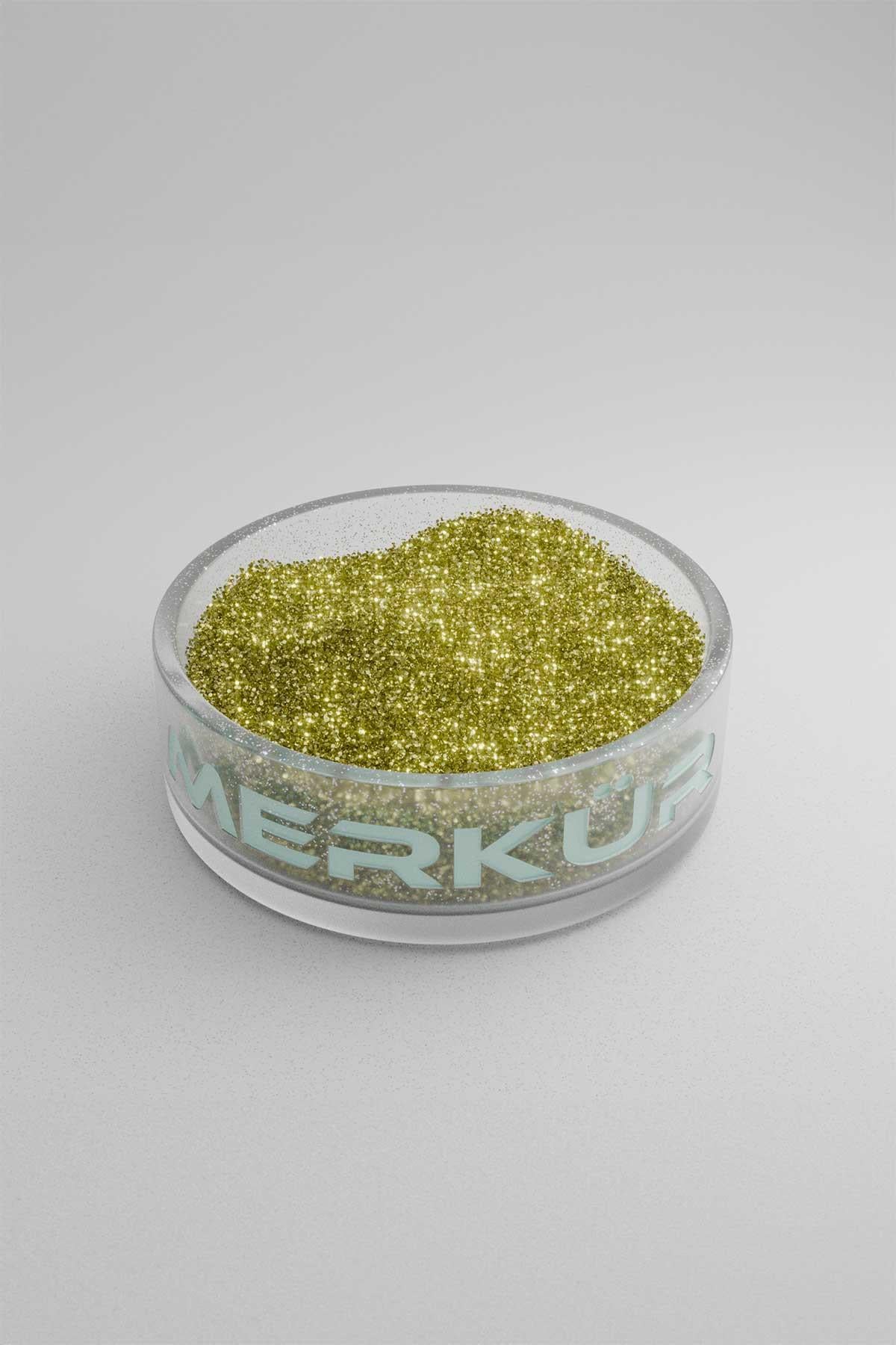 Koyu Yağ Yeşili Renk Toz Sim Glitter 1Kg