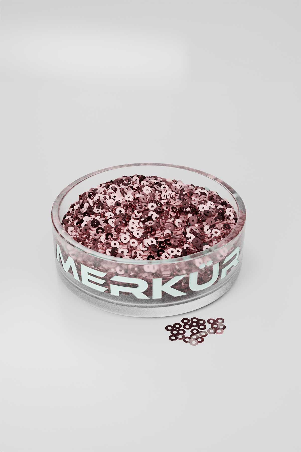 3 mm Ortadan Delik Dökme Pul Payet Bordo 1000gr