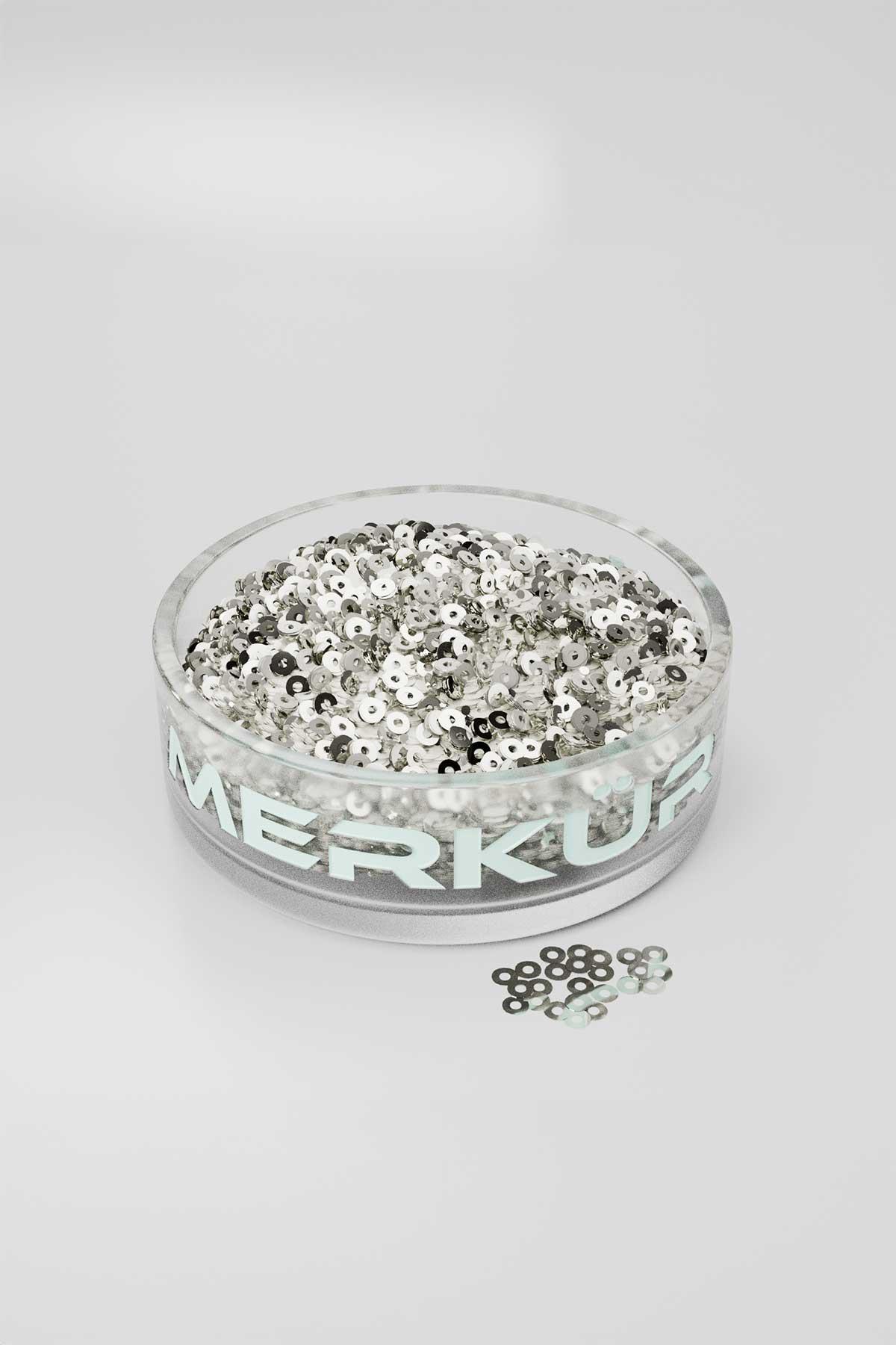 3 mm Ortadan Delik Dökme Pul Payet Silver - Gold 1000gr