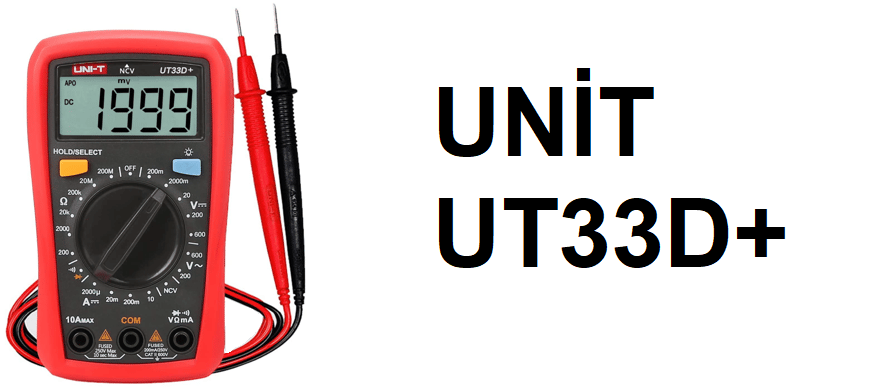 UNI-T UNİT UT33D+ 600V 10A Dijital Multimetre Ölçü Aleti