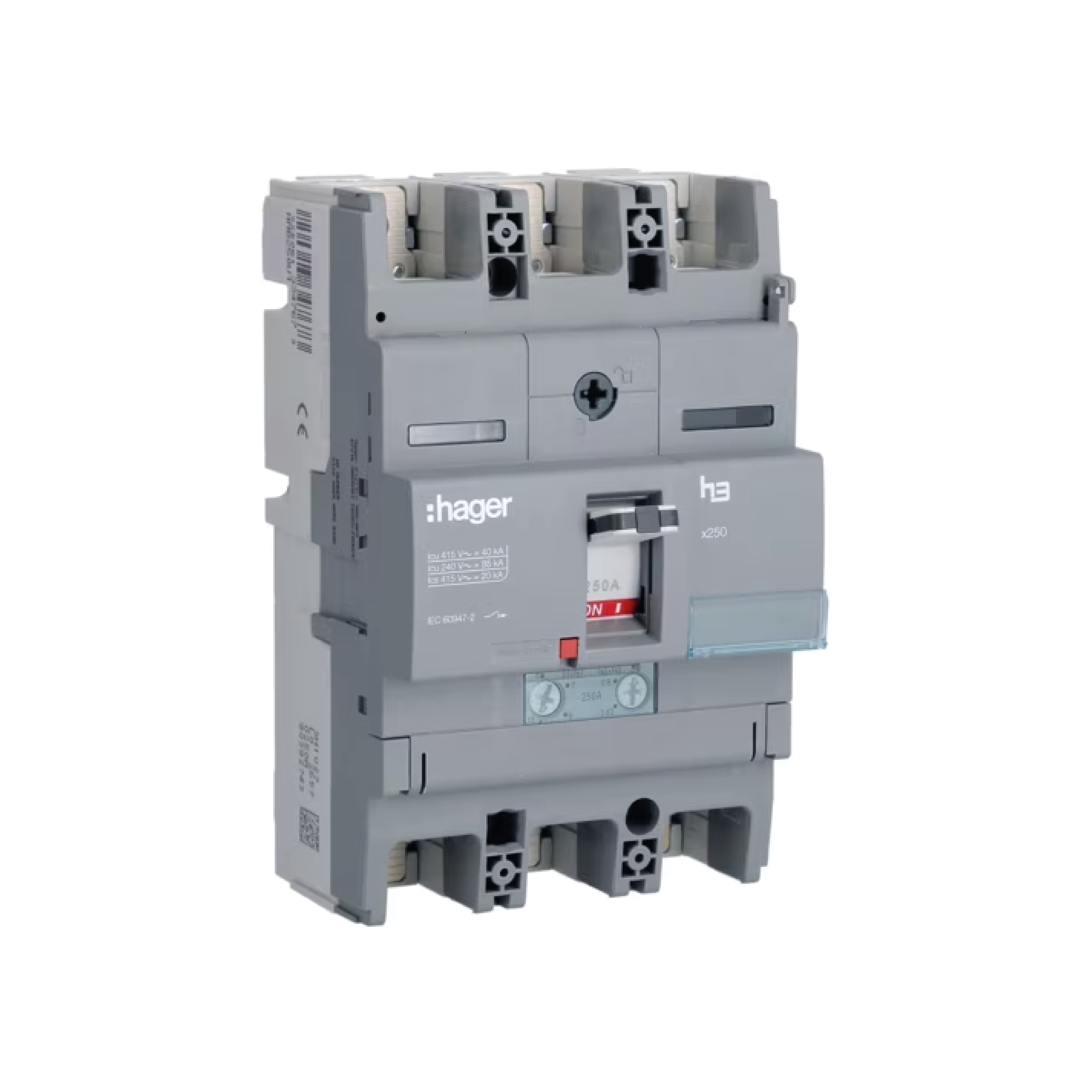 3P MCCB 250A 40kA adj/adj x250