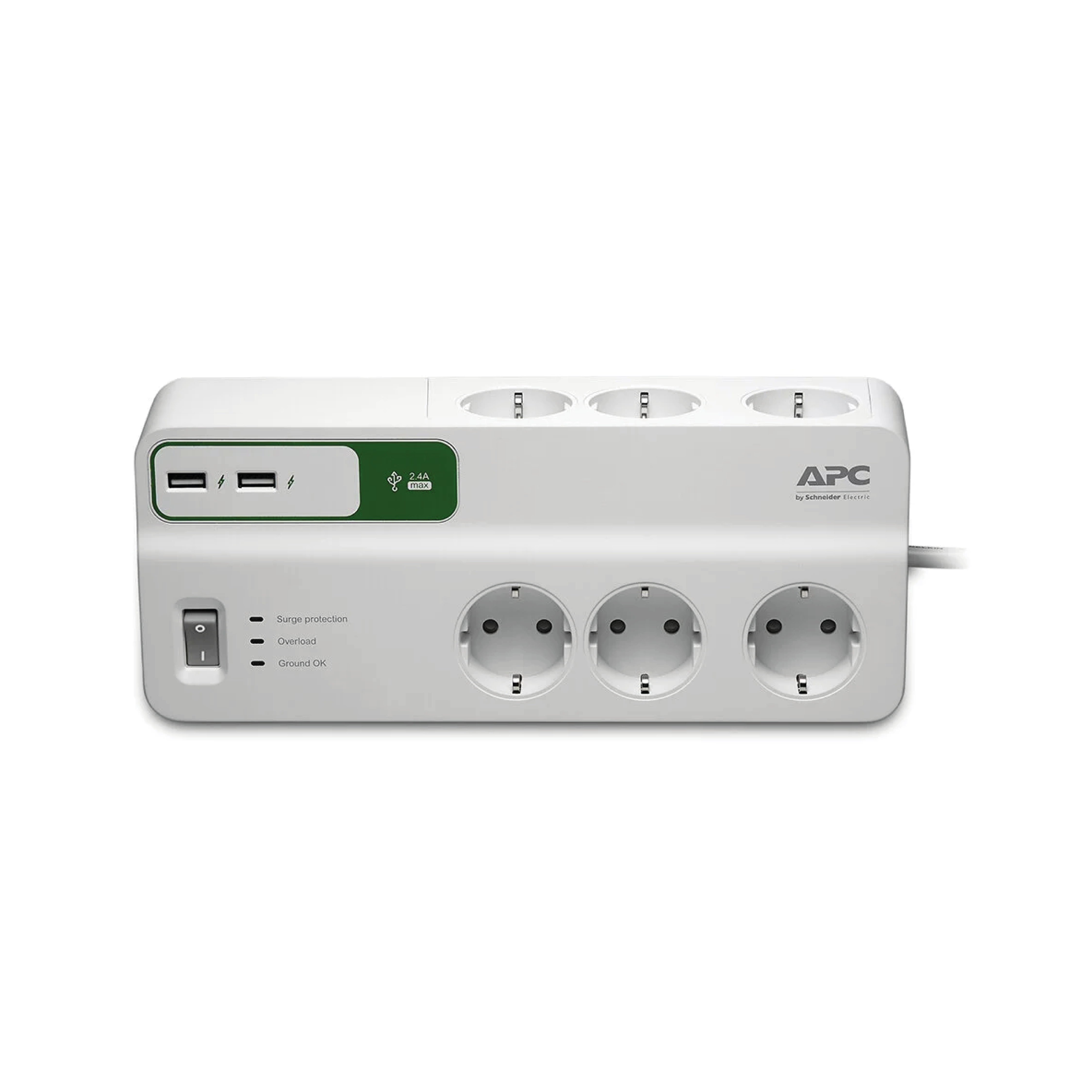 APC 6 ÇIKIŞLI AKIM KORUMALI PRIZ, USB GI