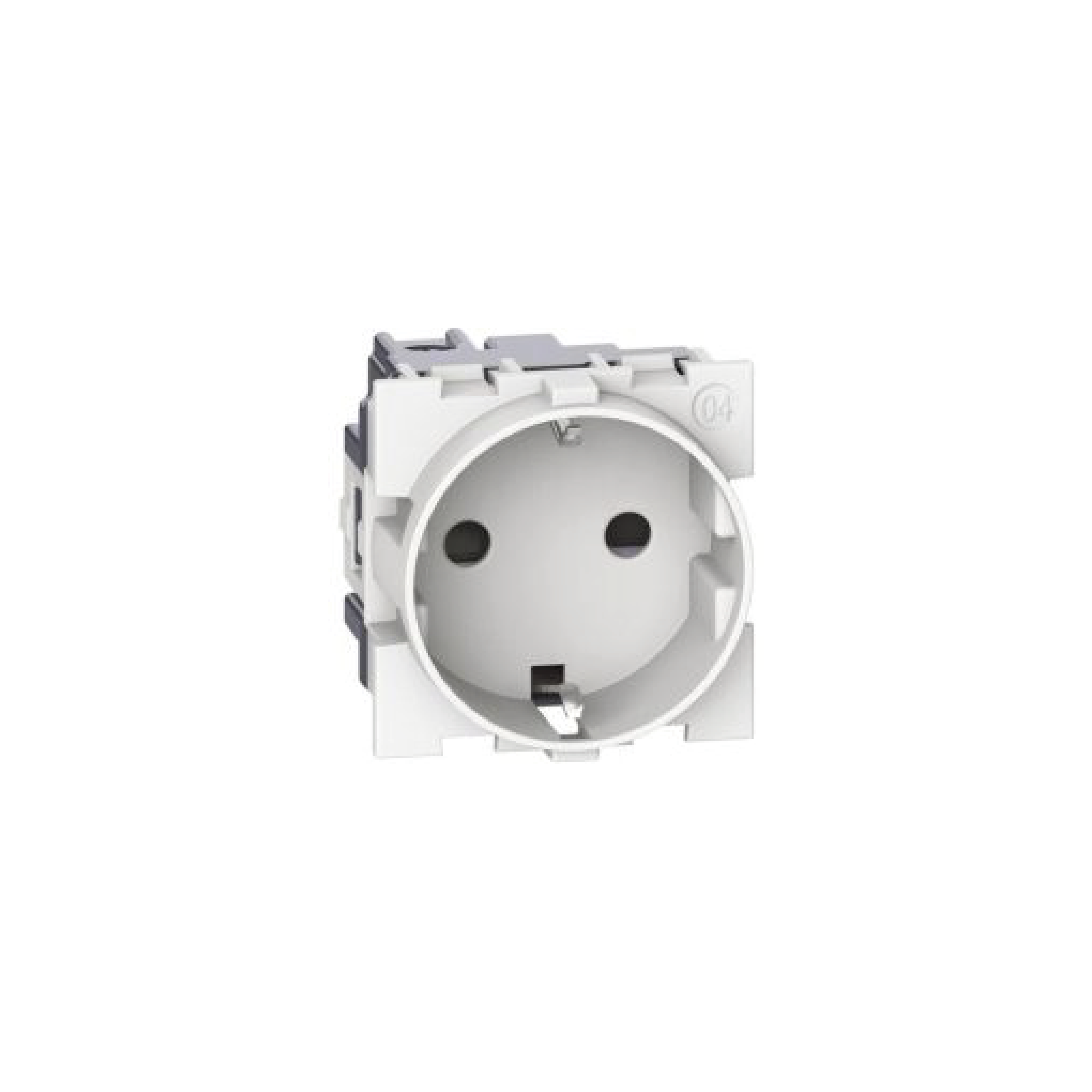 BTİCİNO - Alman Standardı Topraklı Priz, 16A, 250V~, Vidalı Bağlantı, Çocuk Korumalı, 2M, Beyaz