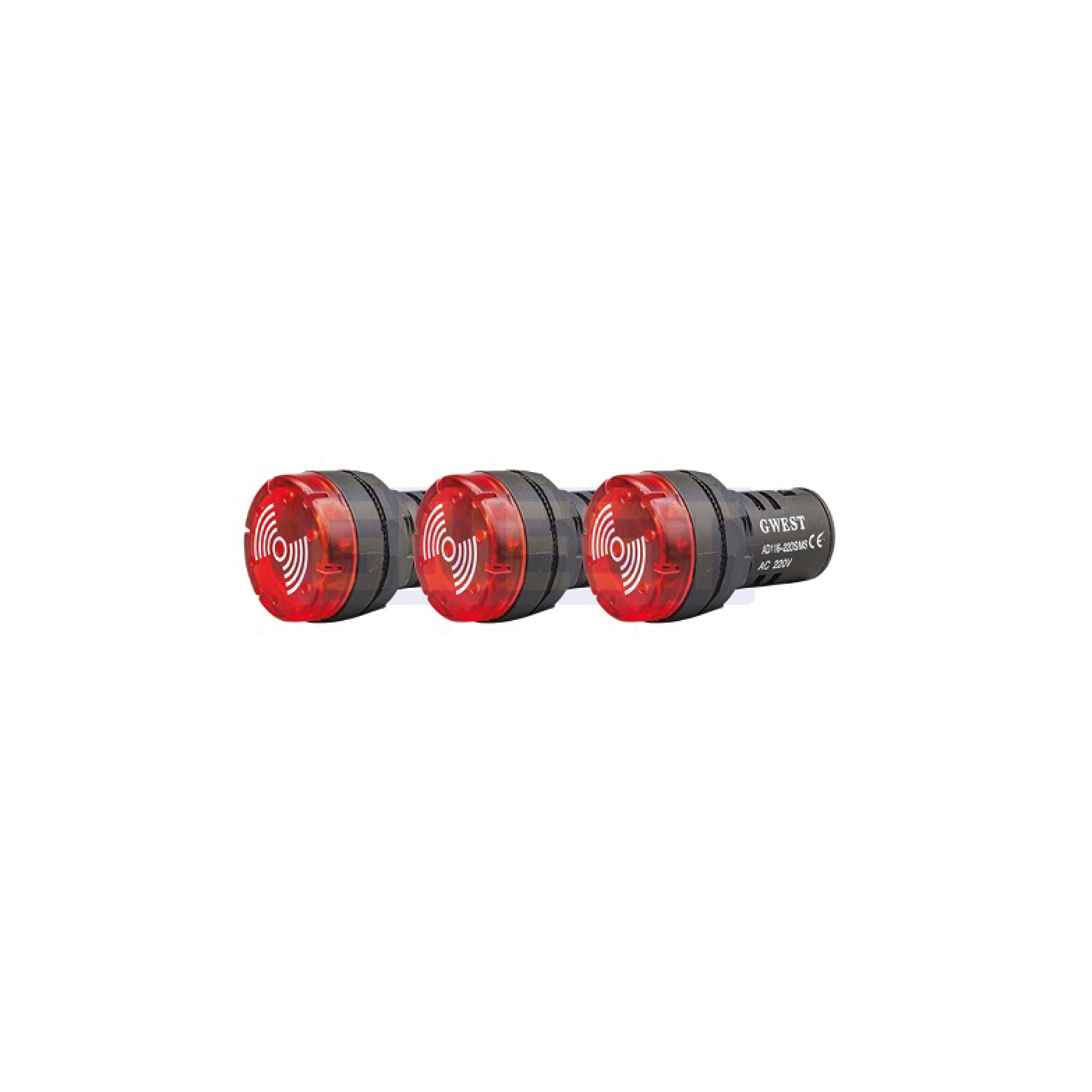 GWEST - 22mm 220V. LEDLİ BUZZER  - 10ADET
