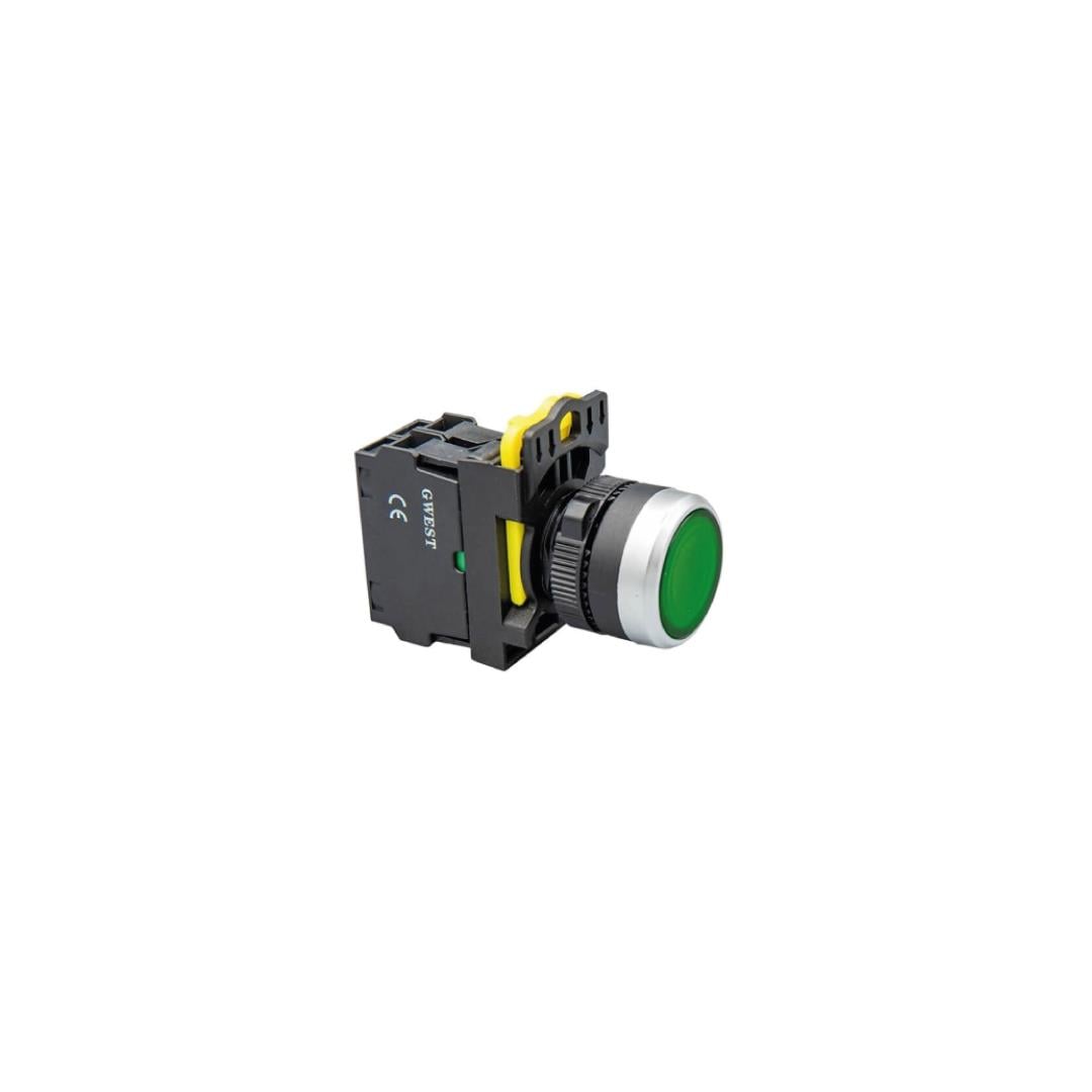 GWEST - A5-10D (YEŞİL) 220V. LED IŞIKLI START BUTON - 10ADET