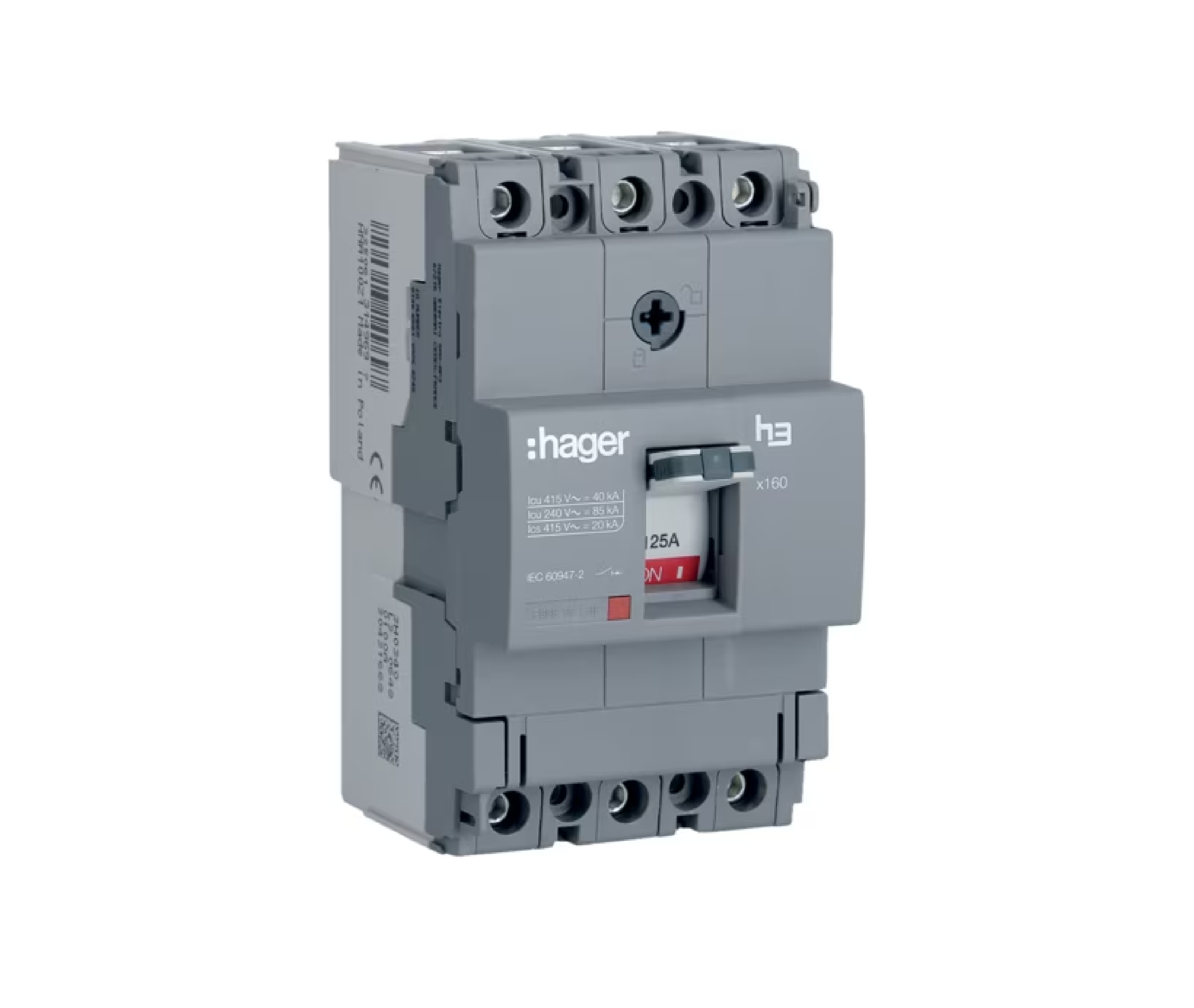 MCCB 125A 40kA fix/fix x160