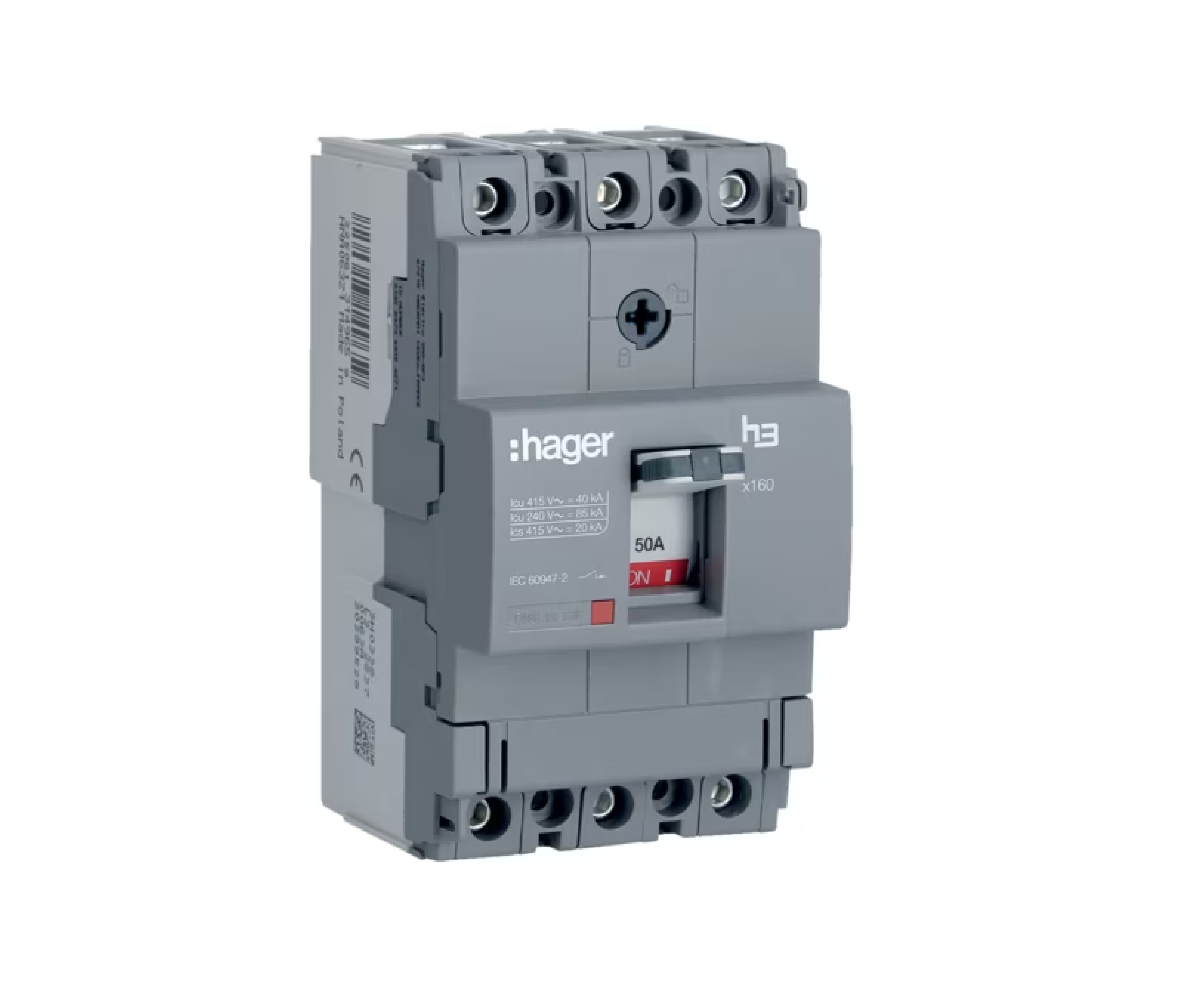 MCCB 50A 40kA fix/fix x160