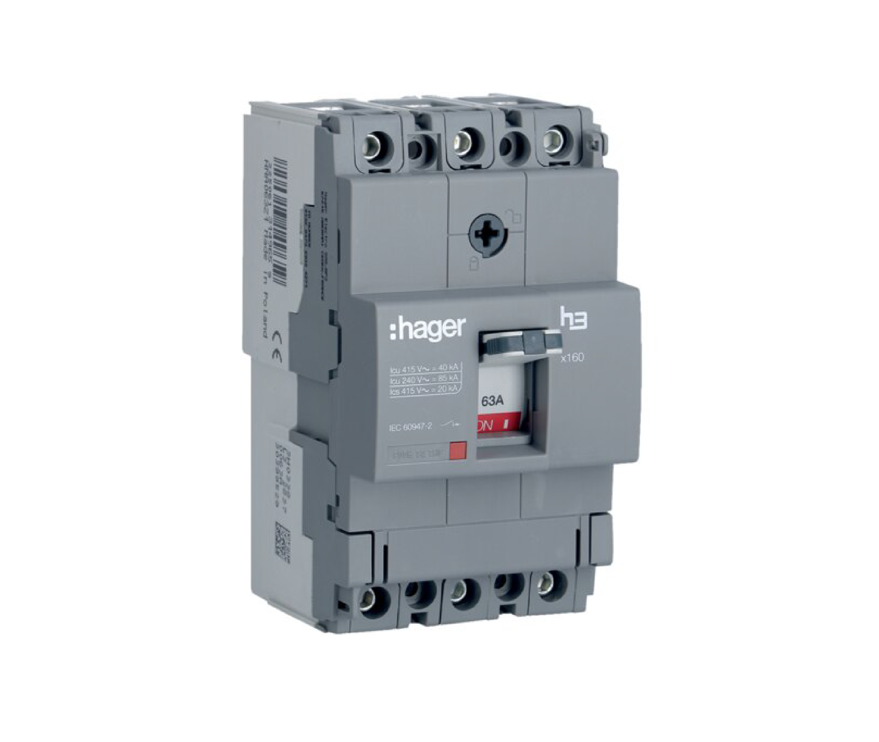 MCCB 63A 40kA fix/fix x160