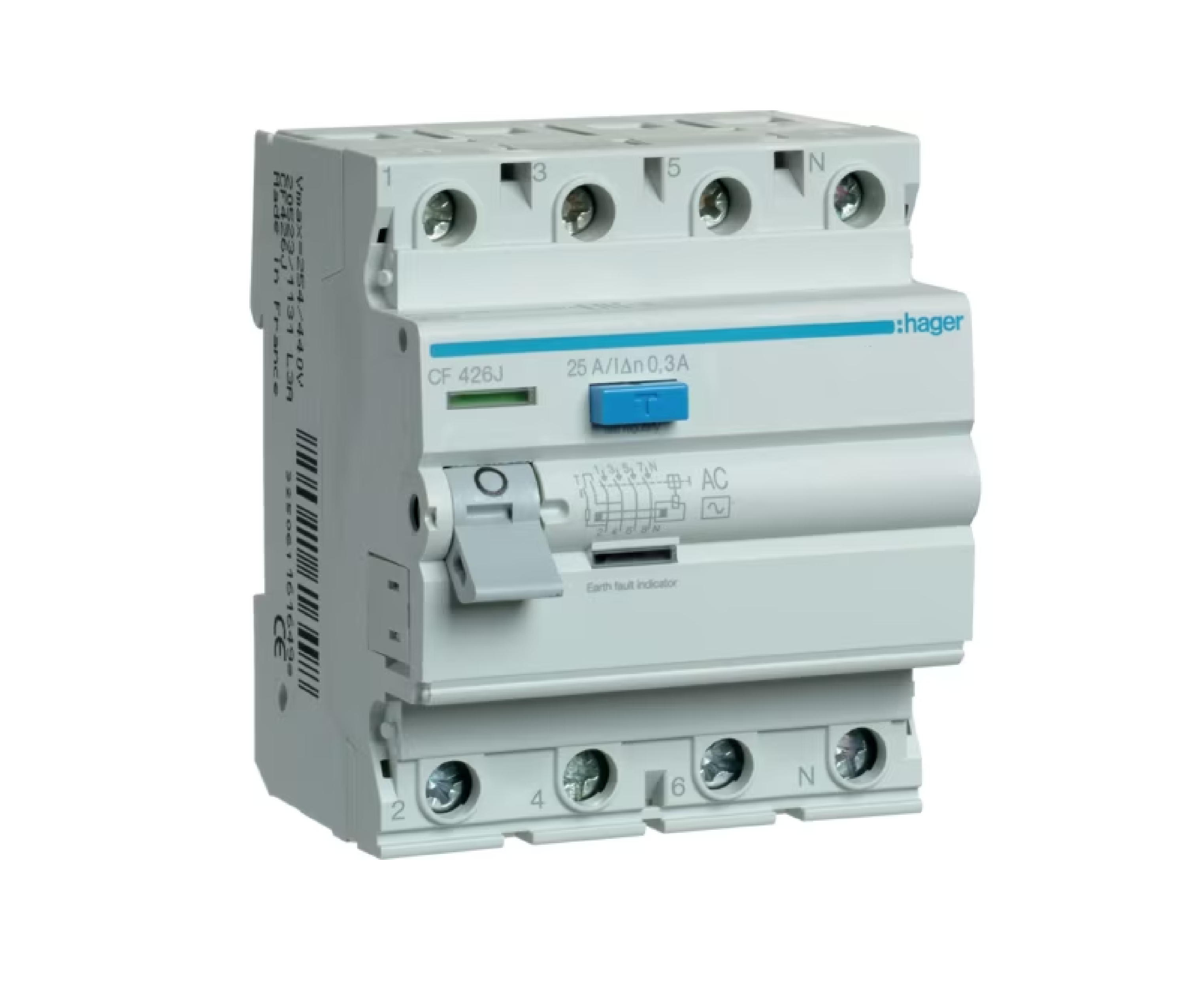 RCCB 4P 25A 300mA AC