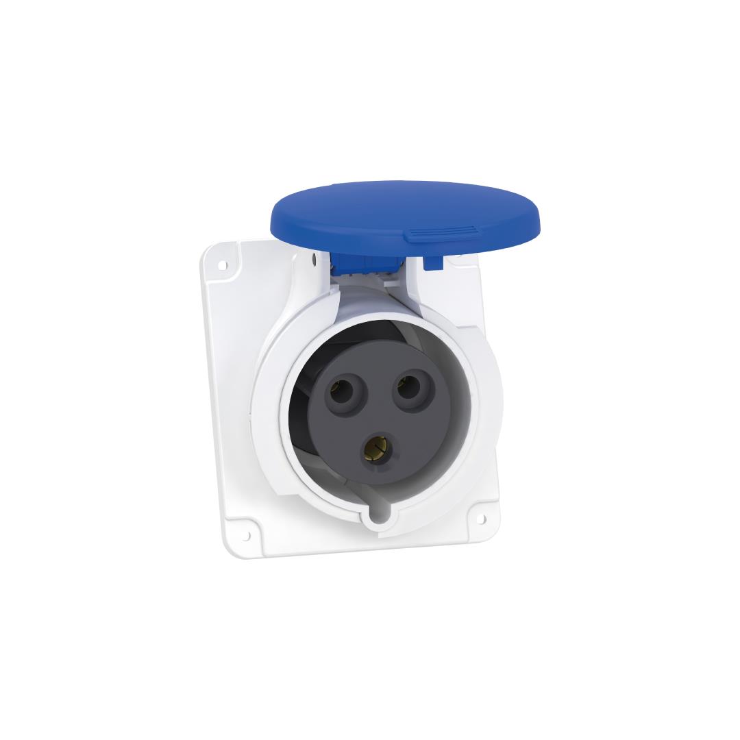SCHNEIDER - 3x32A, monofaze, 2P+T, IP44, VİDALI Eğik Makine Prizi 