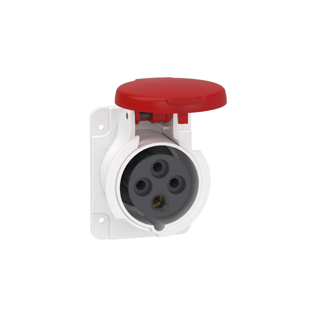 SCHNEIDER - 4x16A, trifaze, 3P+T, IP44, VİDALI BAĞLANTI, Düz Makine Prizi 