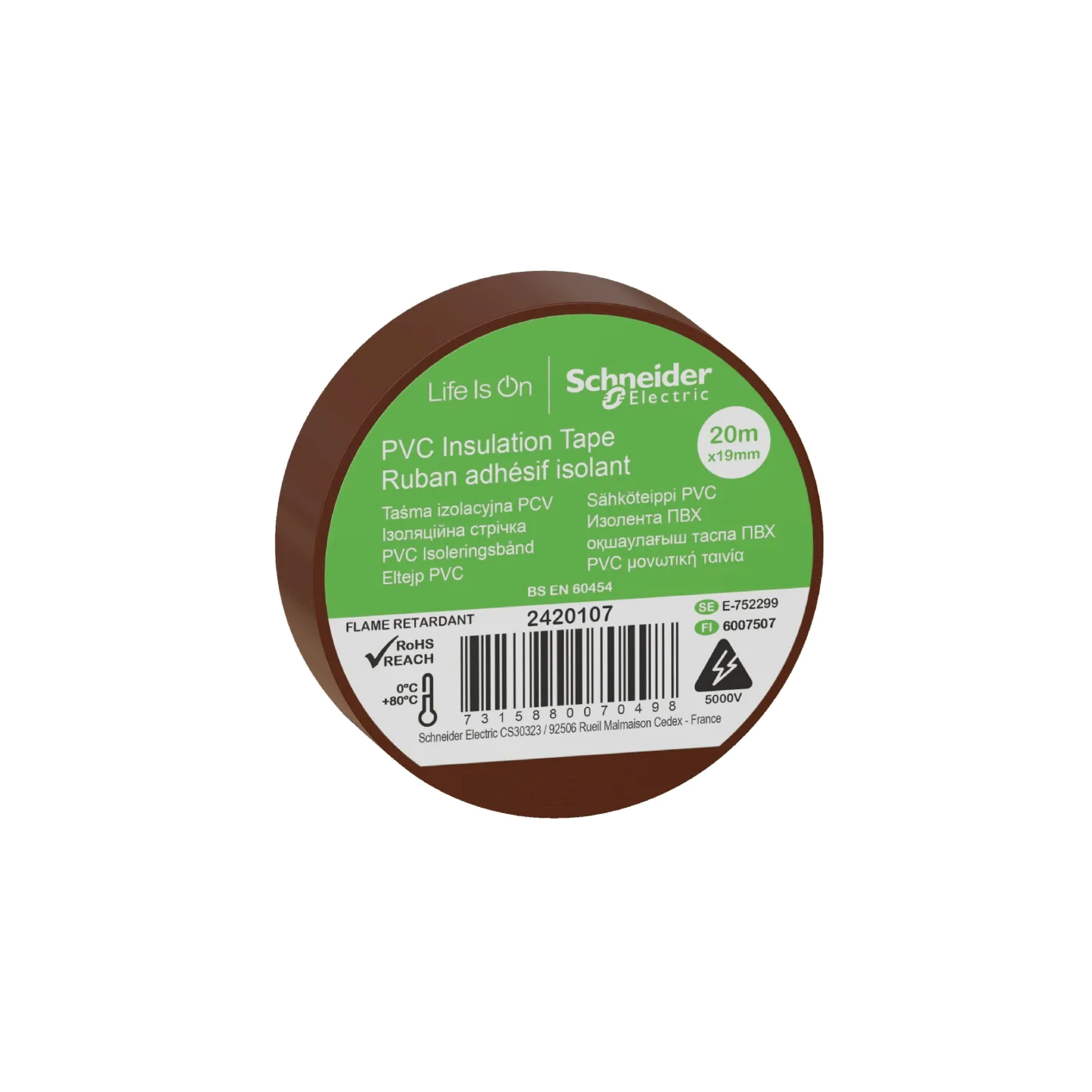 SCHNEIDER - Thorsman İzole Bant 19mmx20mt kahverengi