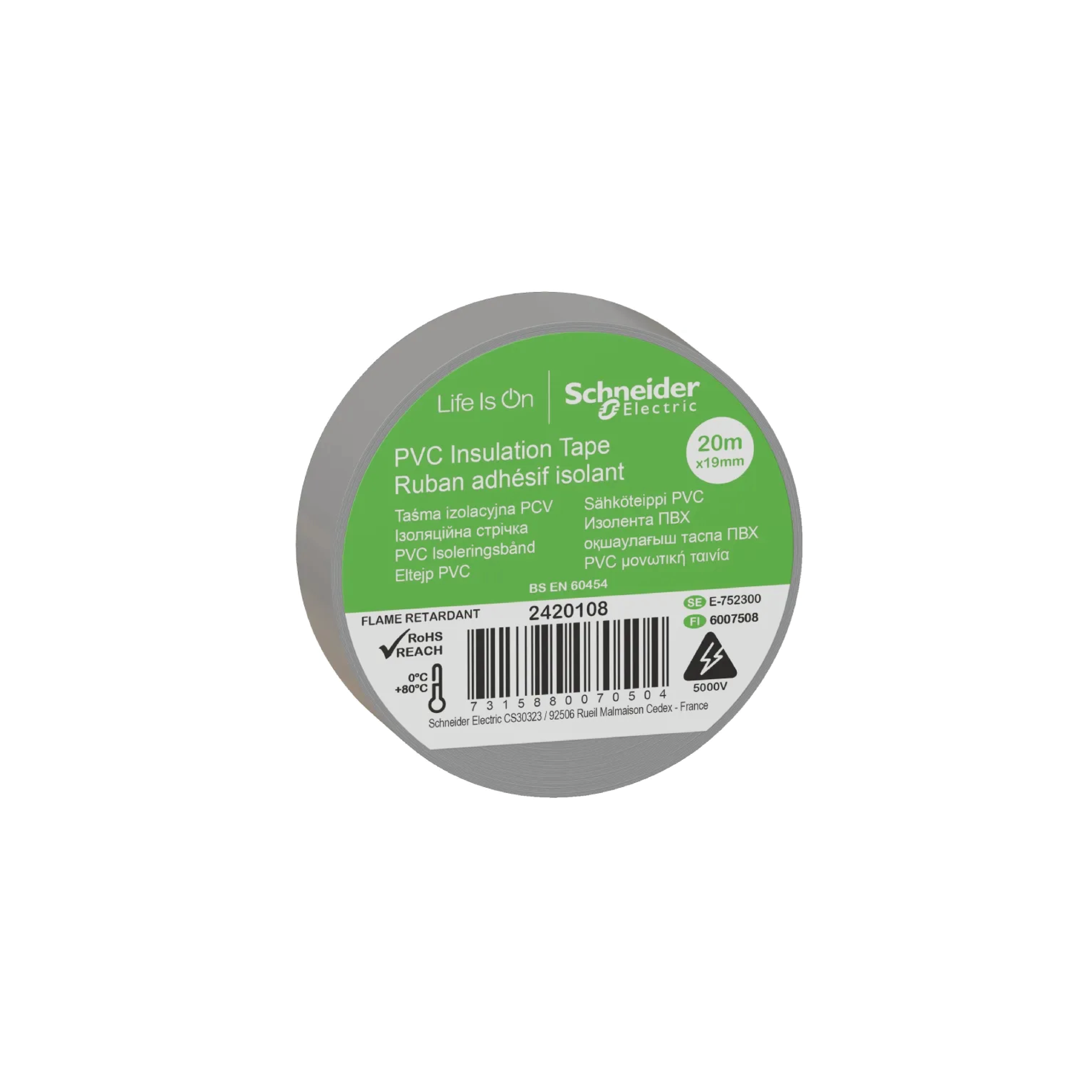 SCHNEIDER - Thorsman İzole Bant 19mmx20mt gri