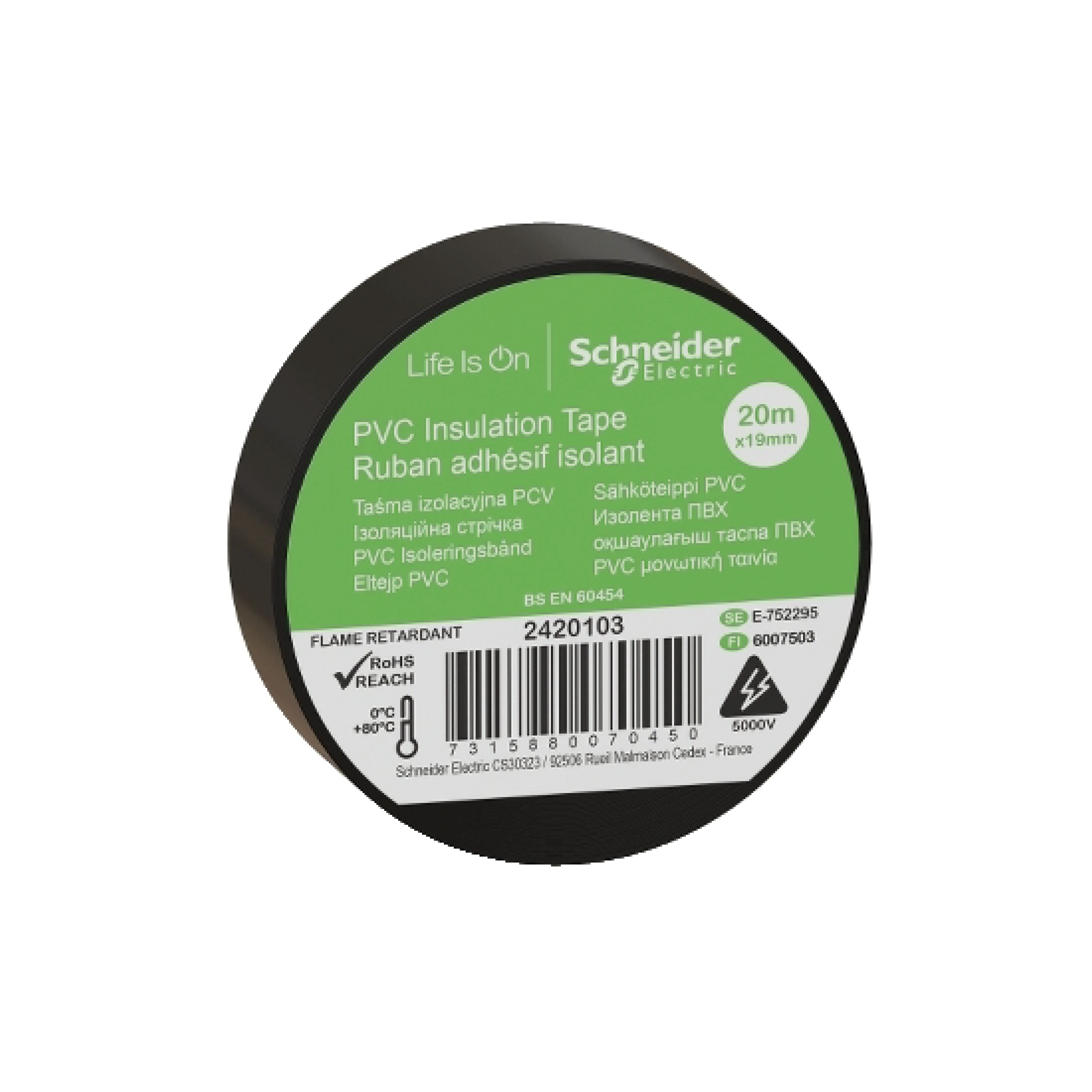 SCHNEIDER - Thorsman İzole Bant 19mmx20mt siyah
