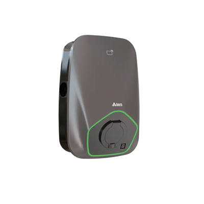 Hera BS32C Koyu Gri Gövde Rengi / Tip2 Soketli 22kW RFID, Wifi, Ethernet, Bluetooth Sistemli Trifaze Şarj İstasyonu