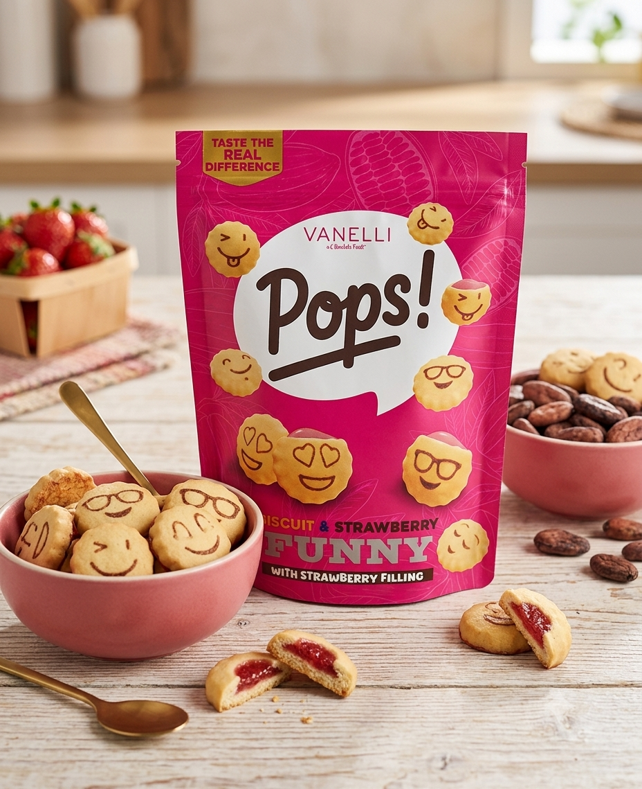 VANELLI Pops! Funny Strawberry 100g