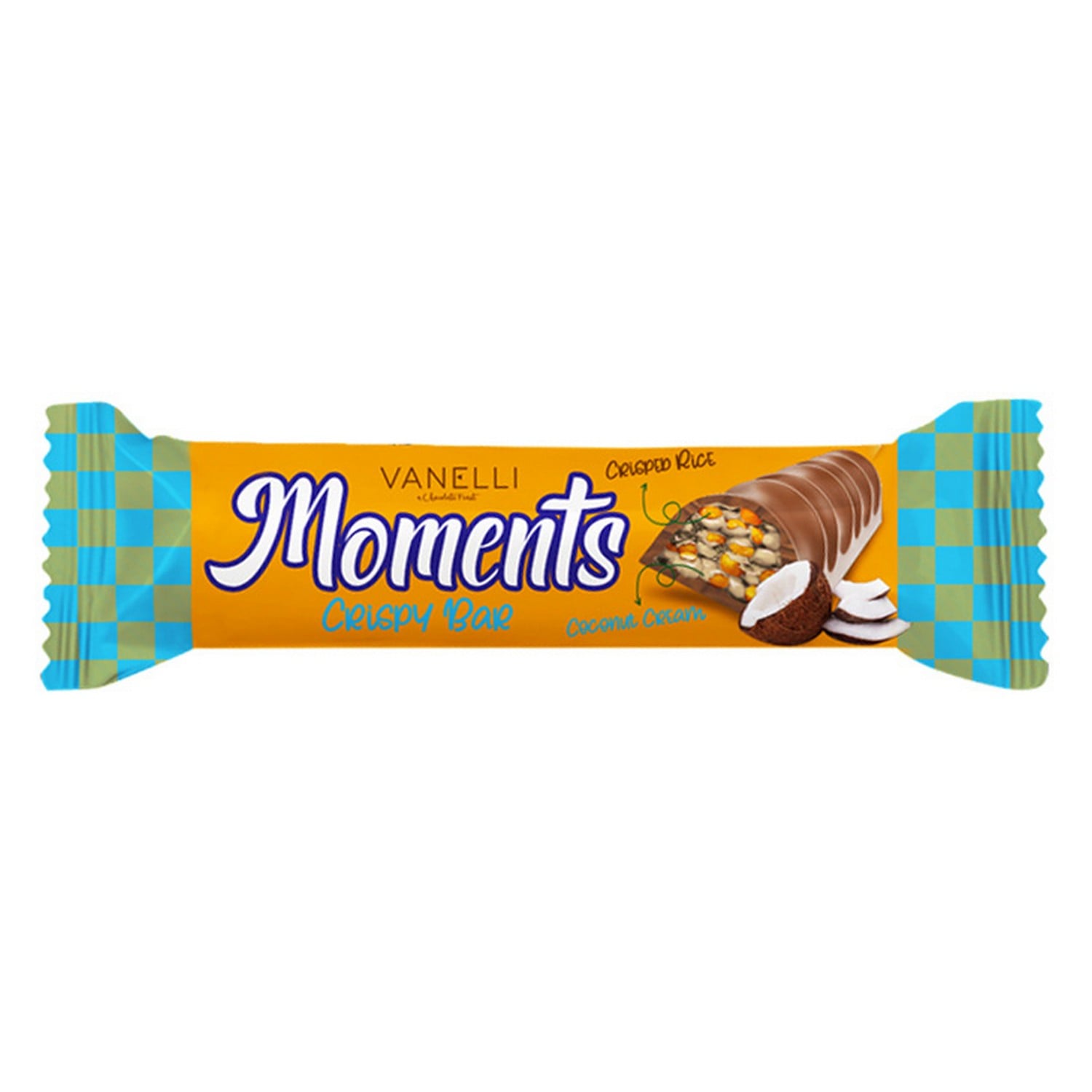 MOMENTS BAR Hindistan Cevizi Krema Dolgulu Pirinç Patlaklı Sütlü Bar