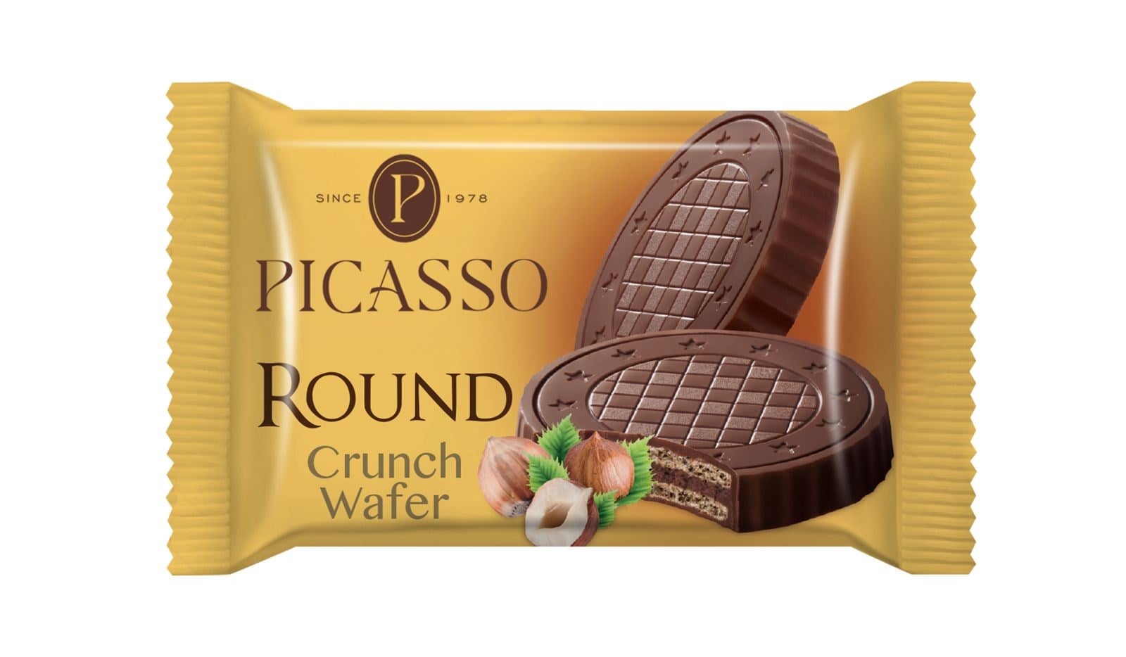 VANELLI ROUND chocolate coated wafers 3pcs