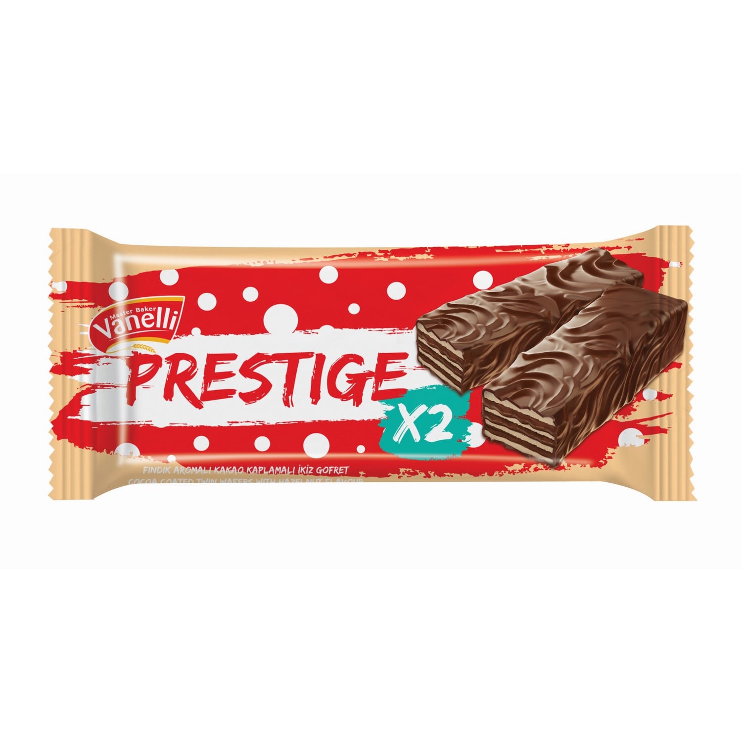 PRESTIGE TWIN Kakao Kaplamalı Fındık Aromalı Gofret
