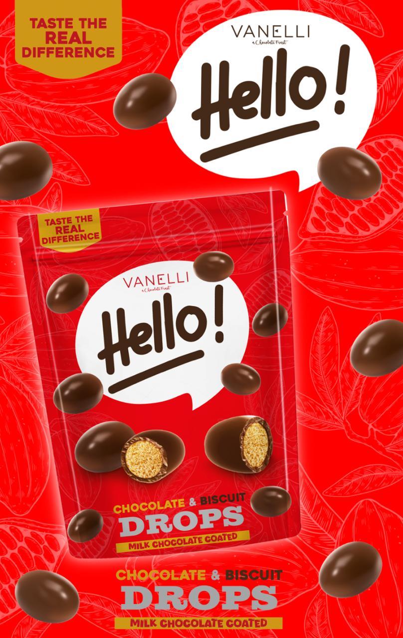 HELLO! Sütlü Çikolatalı Kaplı Biskuvi Draje 100 GR