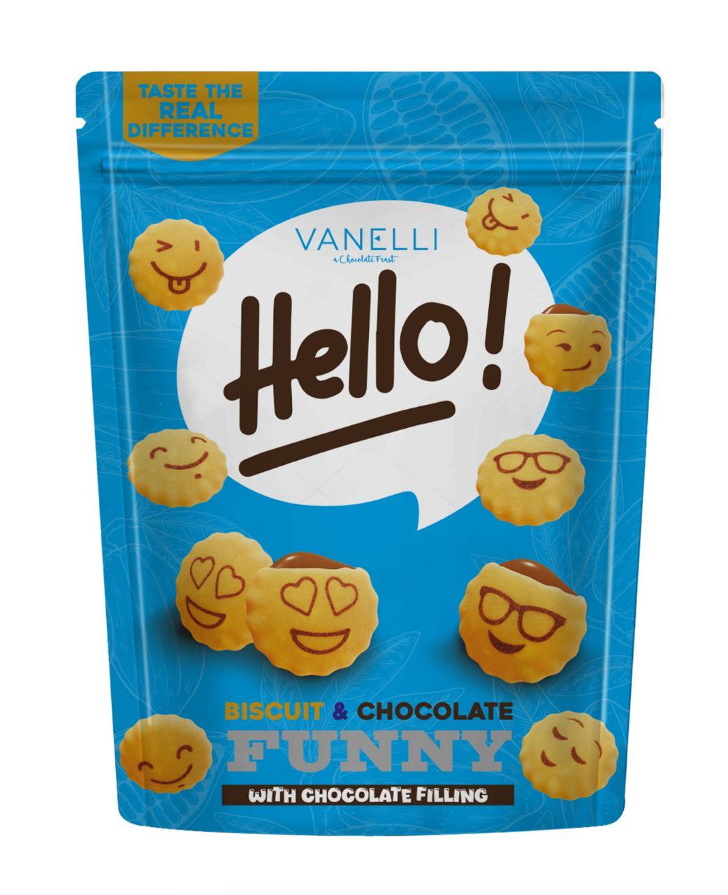 HELLO! Çikolata Dolgulu Emoji Biskuvi 100 GR