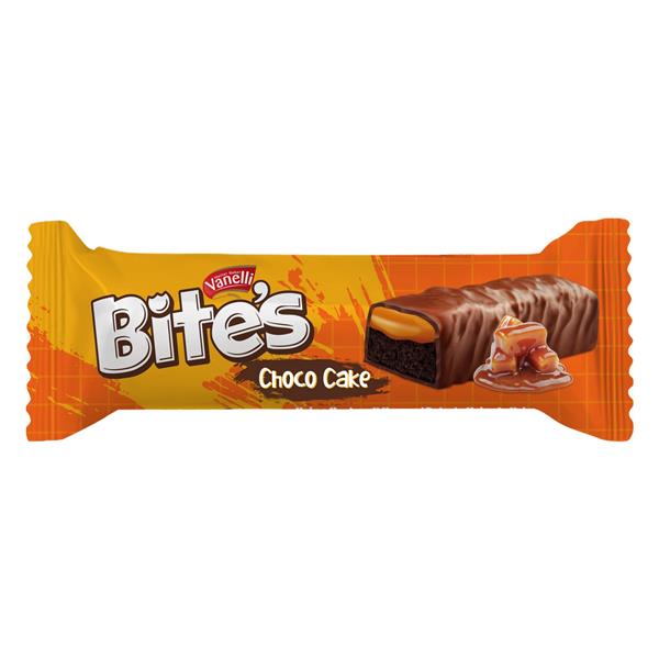 BITES Kakao Kaplamalı Karamel Dolgulu Kek 20gr
