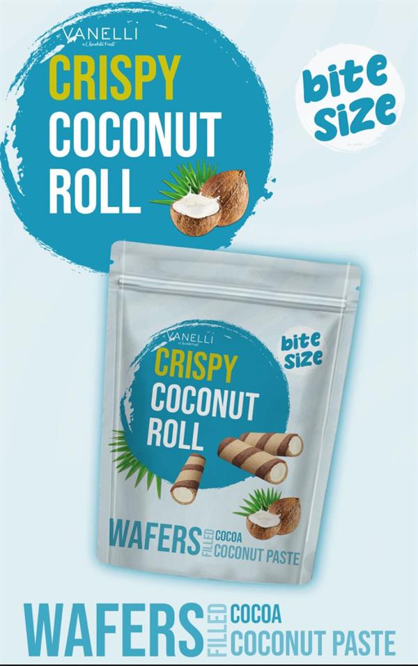 CRISPY Hindistan Cevizli Rulo Gofret 100 GR