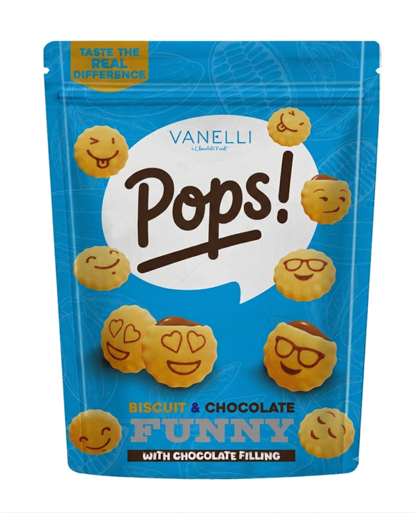 POPS! Çikolata Dolgulu Emoji Biskuvi 100 GR
