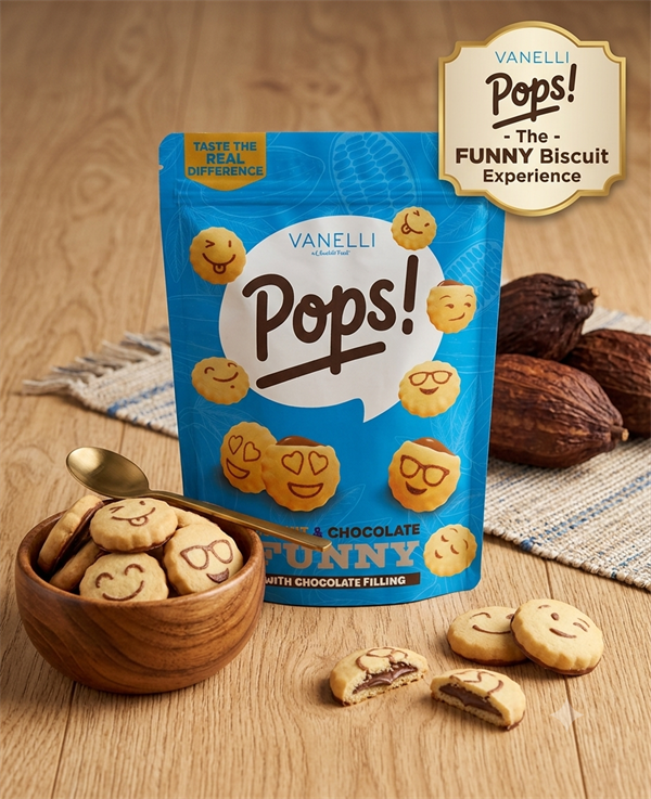 POPS! Çikolata Dolgulu Emoji Biskuvi 100 GR