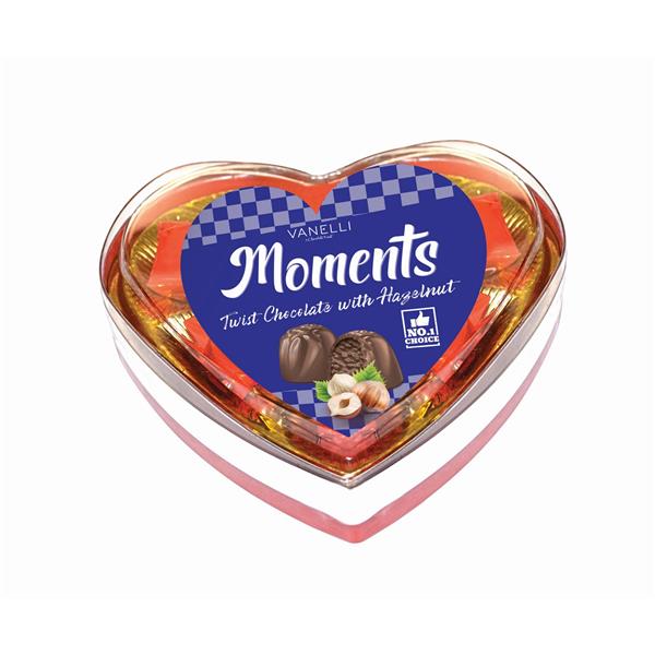 MOMENTS plastic heart - hazelnut